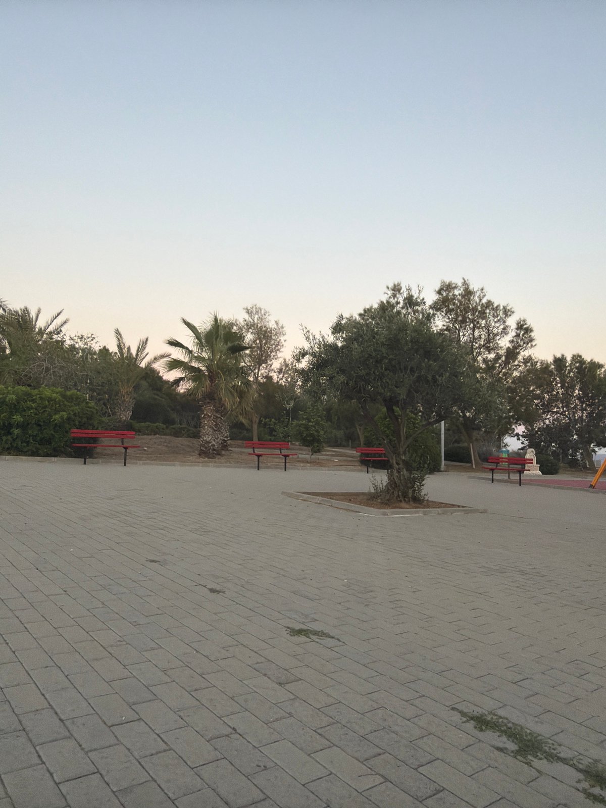 Evening stroll through Pervolia seaside park in Cyprus