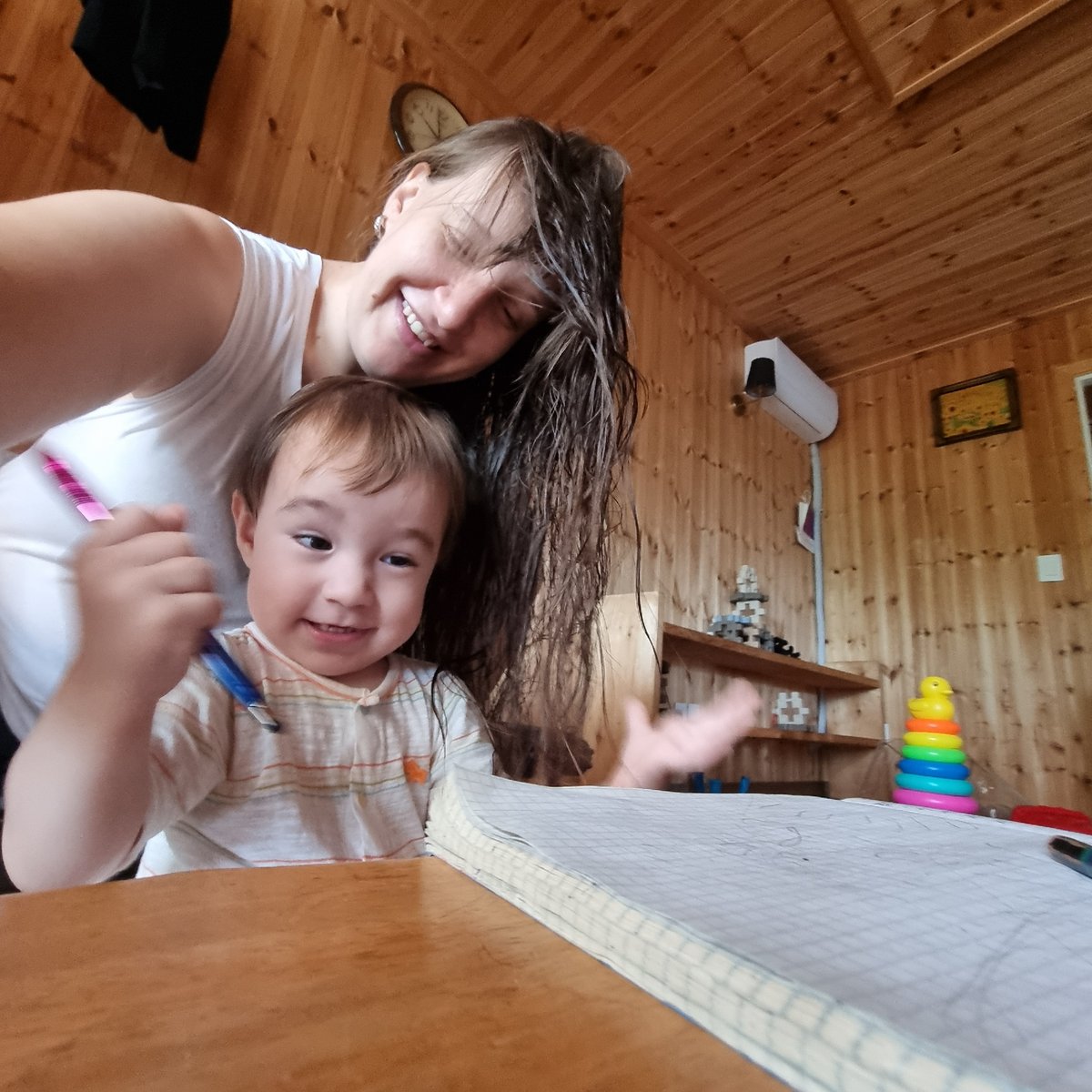Quiet afternoon at home with a toddler in rural South Korea