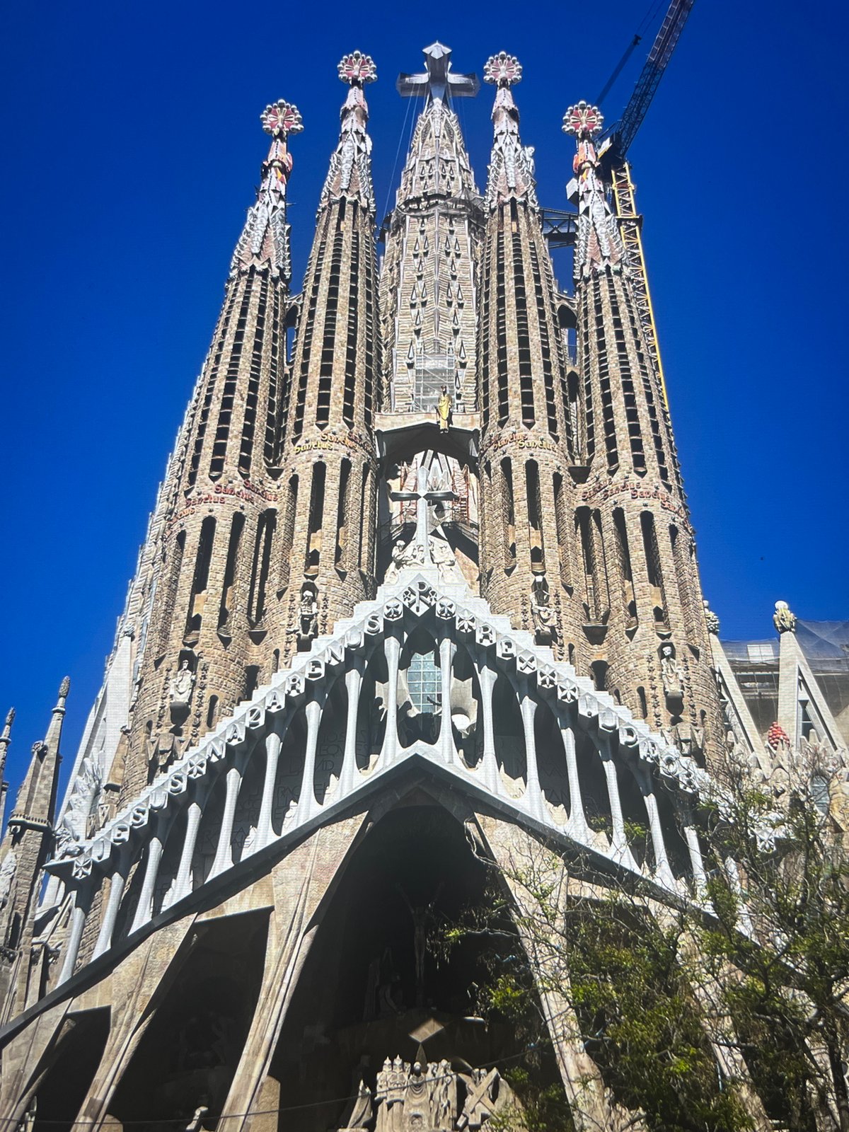 Barcelona basilica viewing and Netflix session captured simultaneously