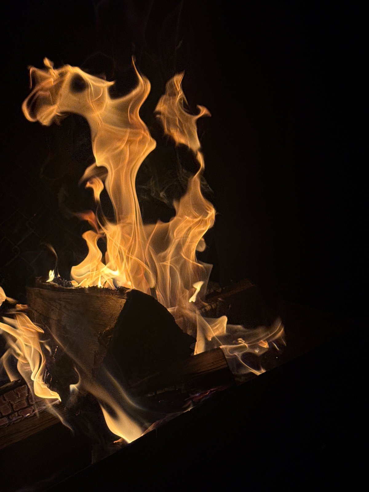 Evening campfire documented in Chaikovsky, Russia with selfies