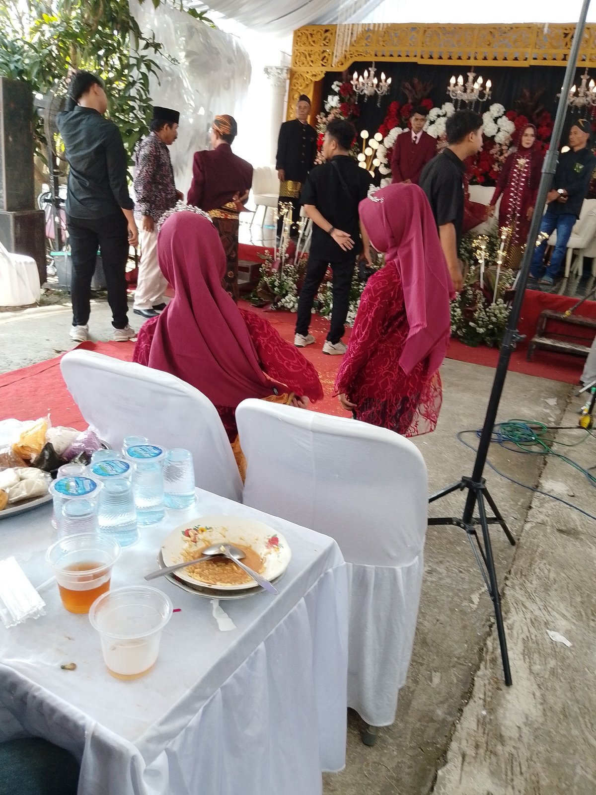 Wedding reception celebration held in Gabus, Indonesia
