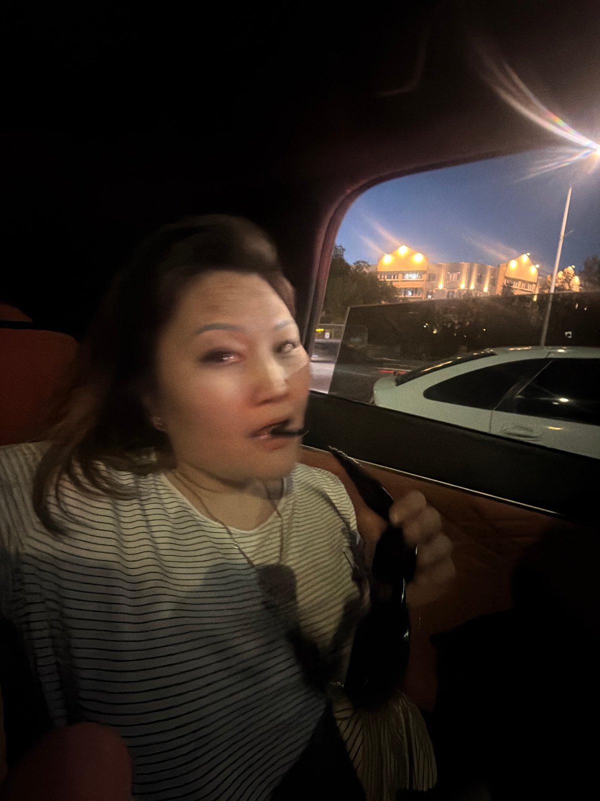 Night ride through Astana, with a mountain sunset in the mix