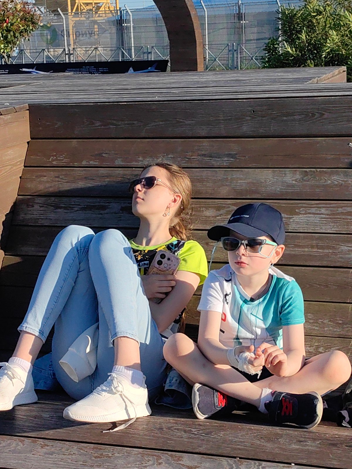 Families enjoy sunny afternoon activities in Sirius, Russia park