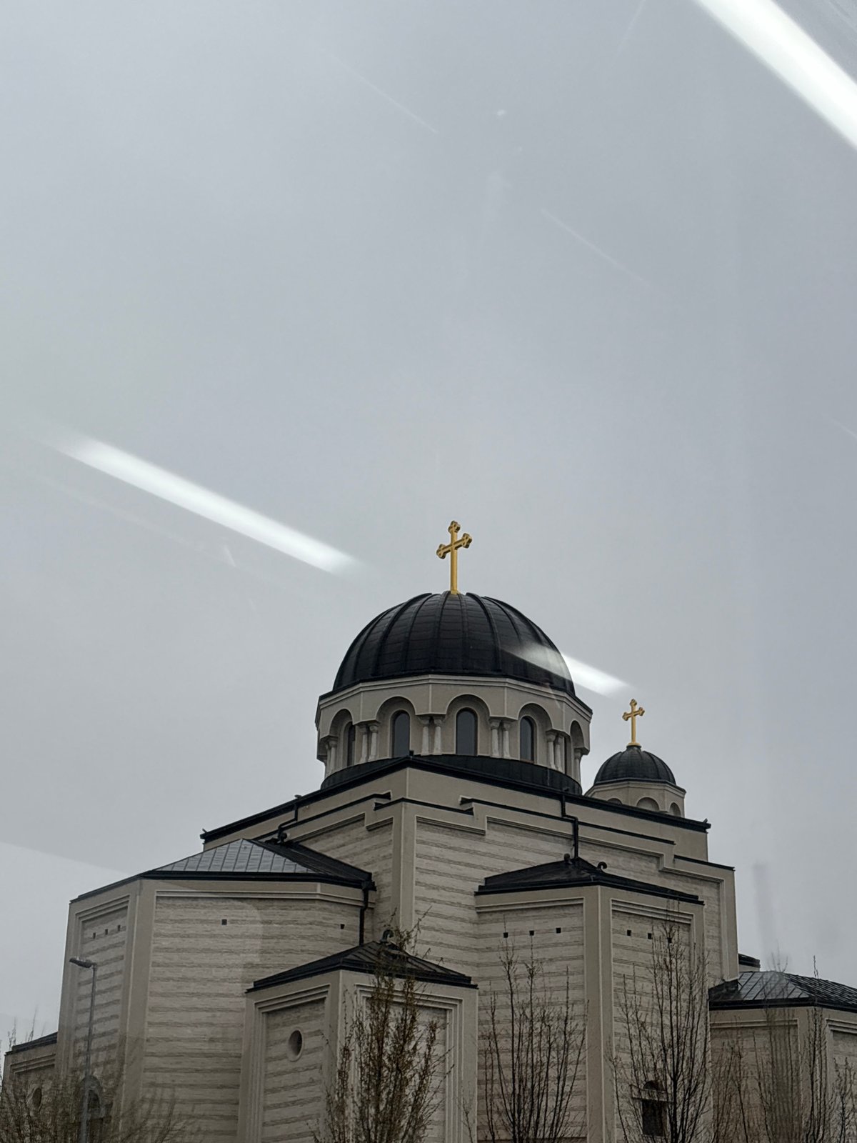 Saint Sava Temple photographed from below in Belgrade