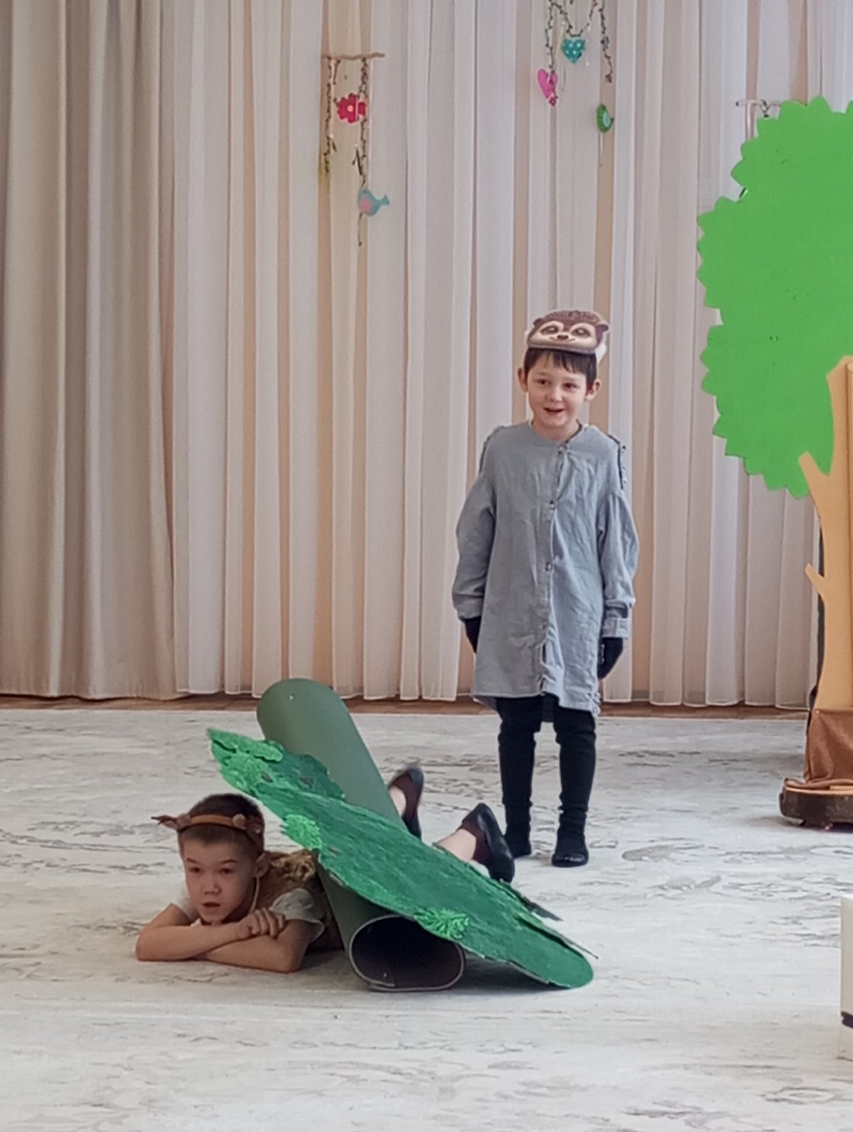 Children's Animal Costume Performance Captured at Izhevsk School