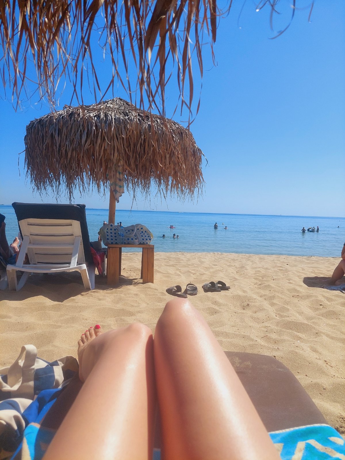 Slow morning on a sunny Sozopol beach