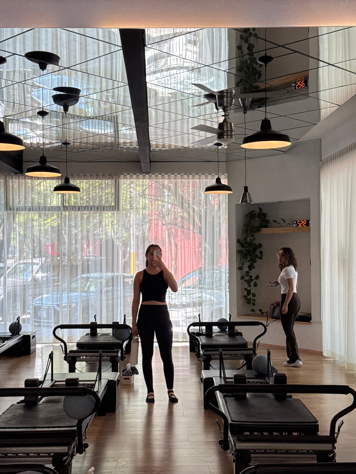 Women practice Pilates at studio in Puebla, Mexico