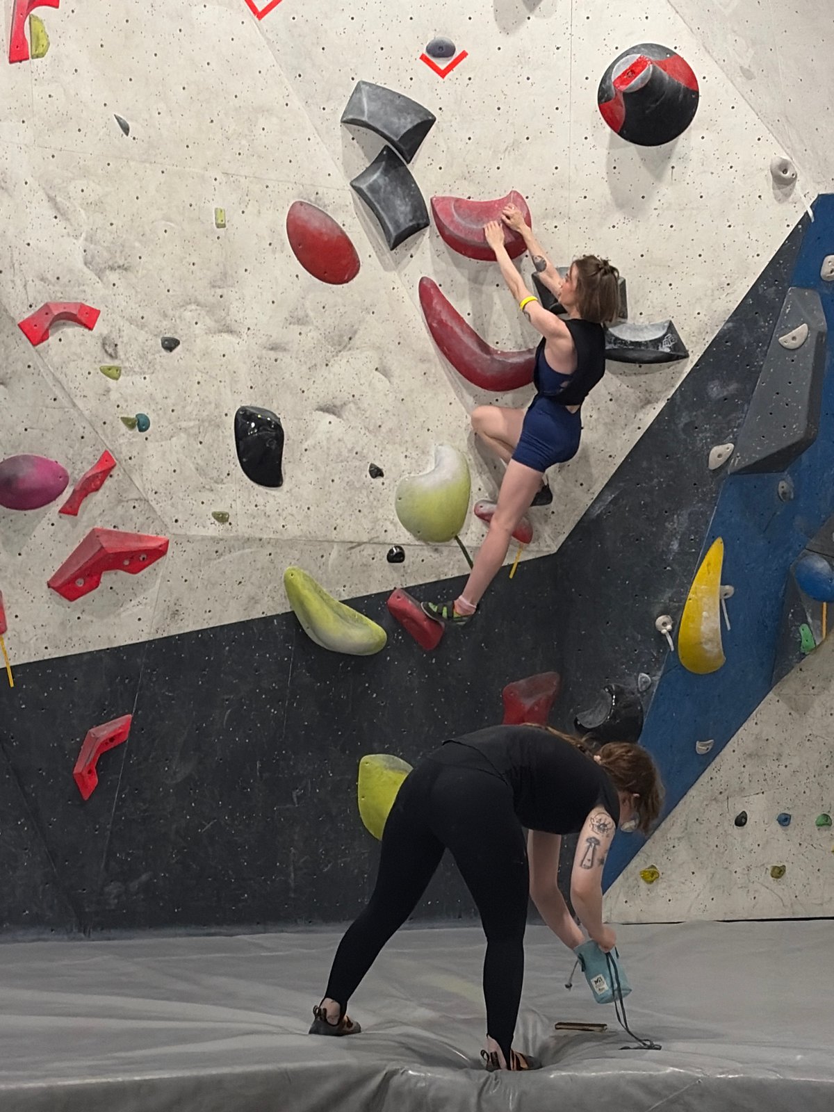 Afternoon at a Moscow indoor climbing gym
