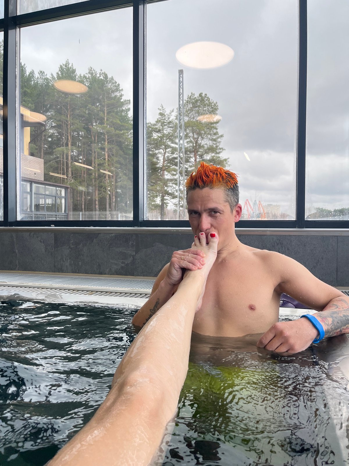 Morning swim session captured at Chaikovsky pool facility