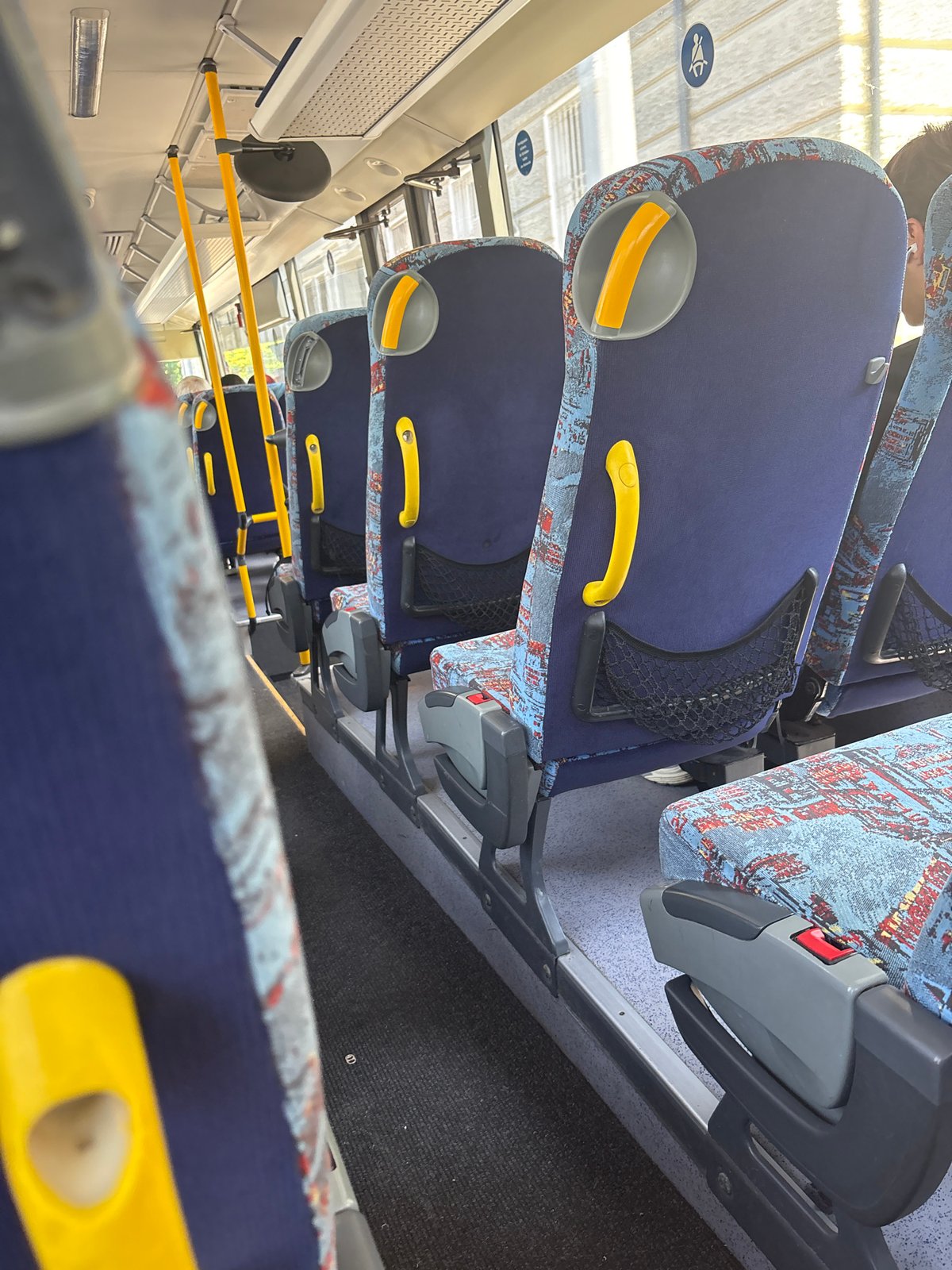 Bus passengers documented during daytime journey June 3rd