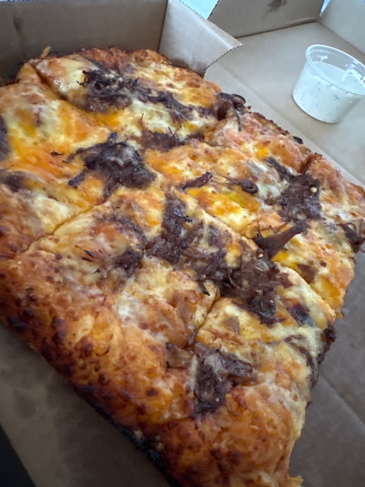 Ordinary afternoon documented across Sofia: pizza delivery, fitness promotions, street scenes