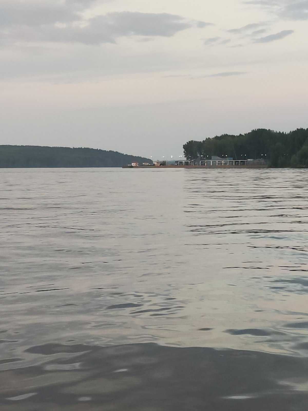 Evening boat ride through Russian waters at sunset