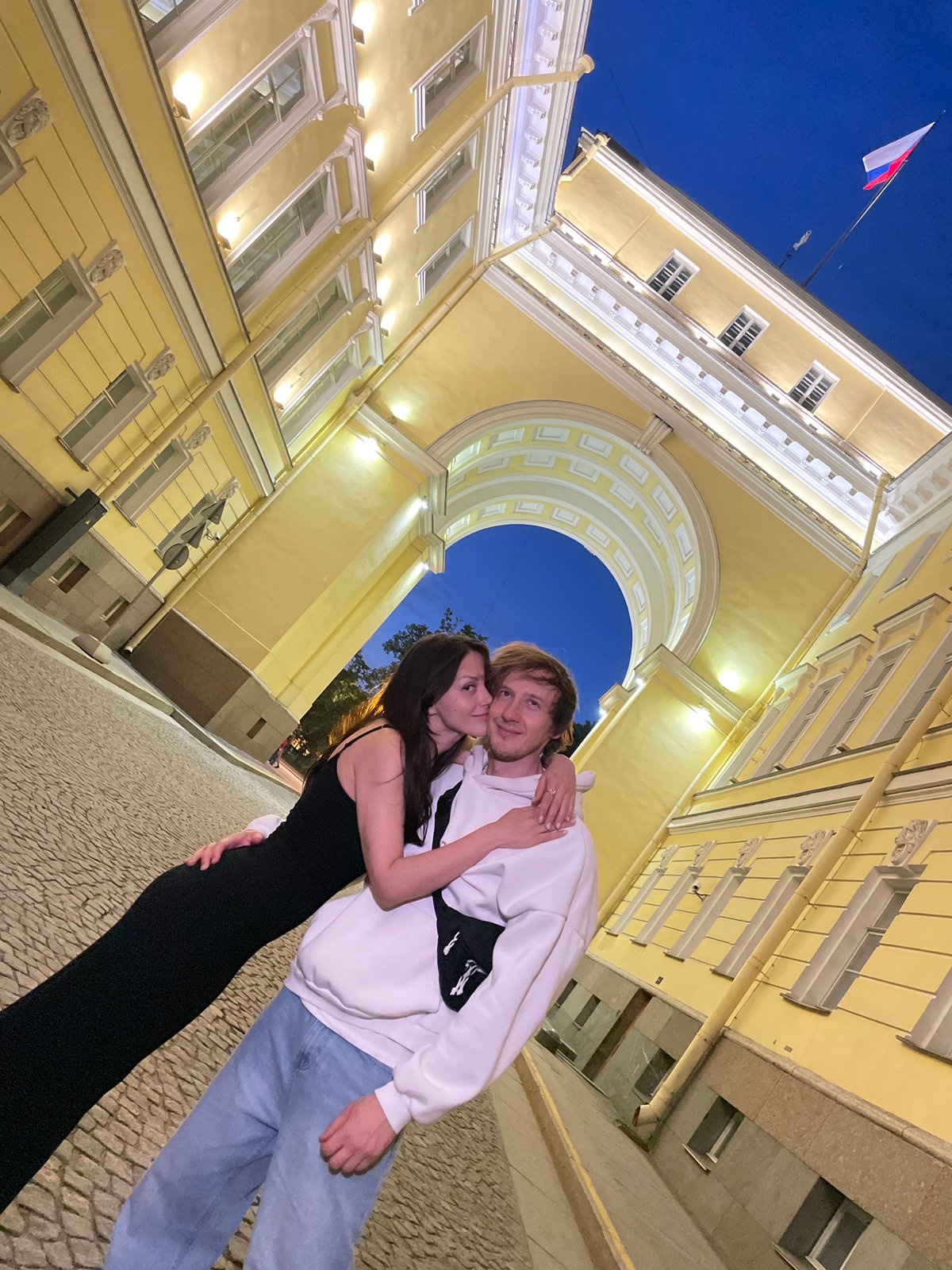 Summer twilight stroll along St. Petersburg's Neva embankment