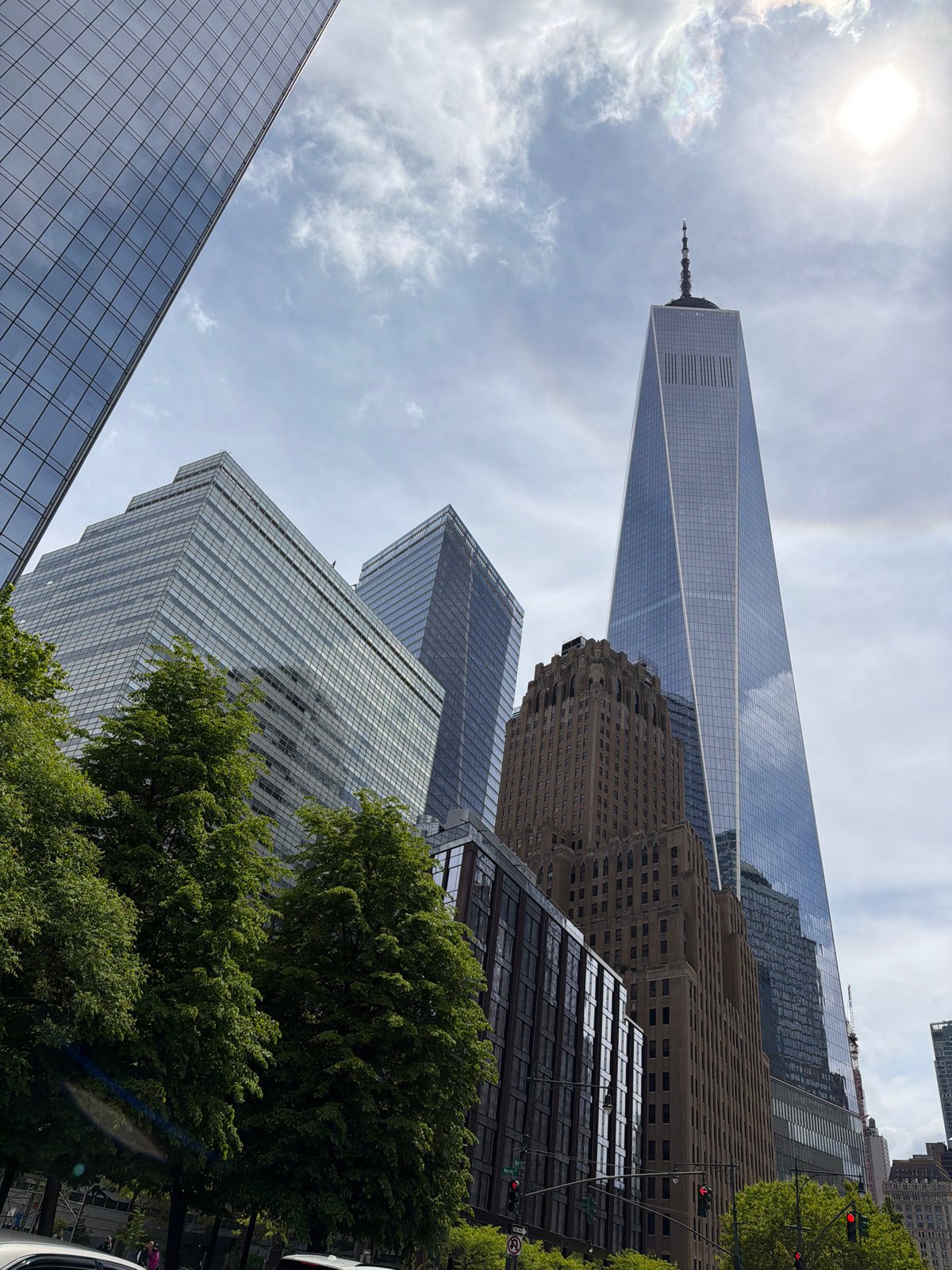 One World Trade Center photographed from street level in NYC