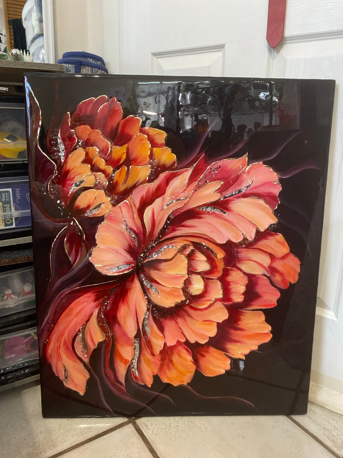 Floral paintings and live orchids, up close in Miami
