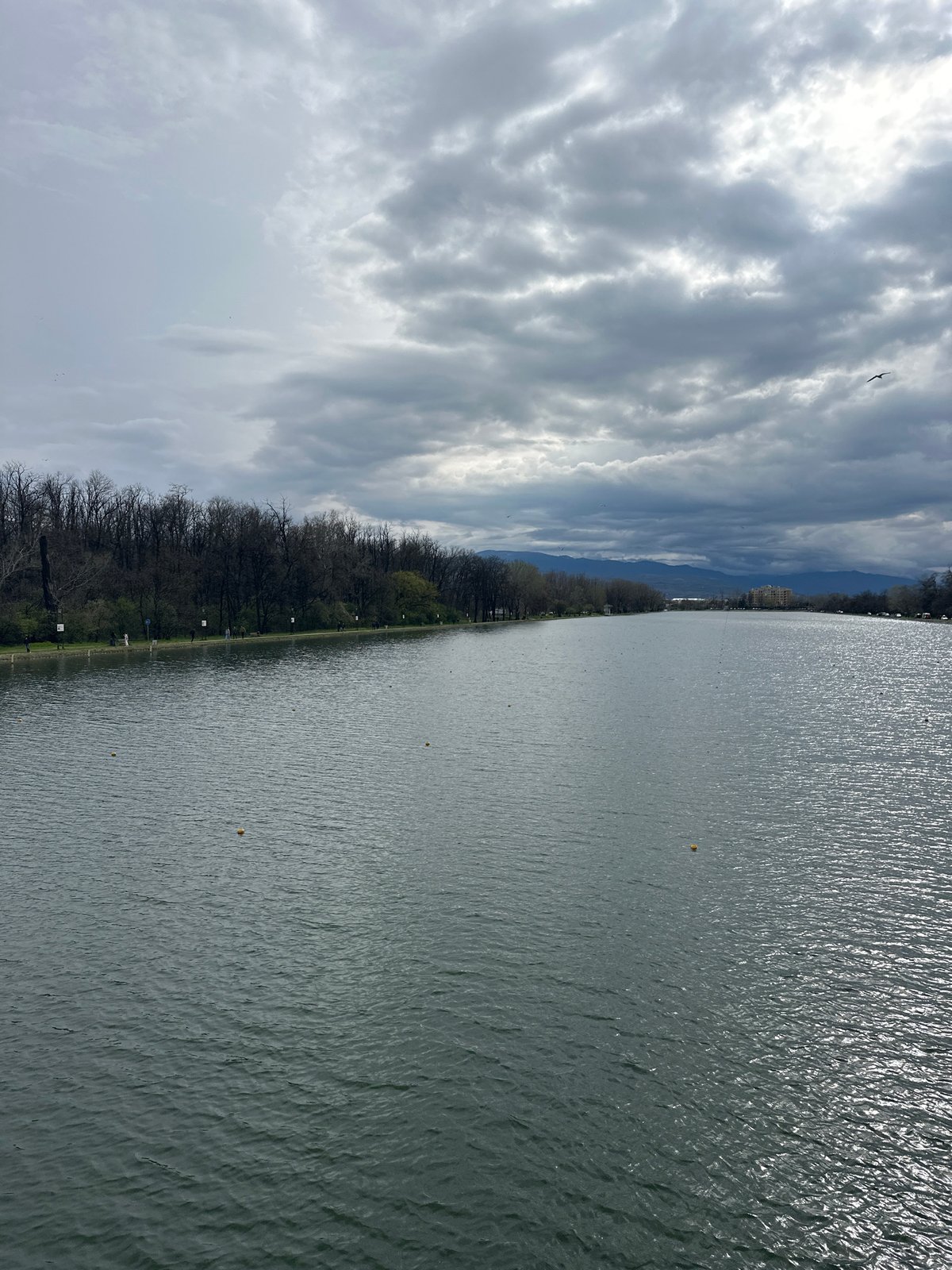 Rippled waterway observed stretching through Plovdiv, Bulgaria