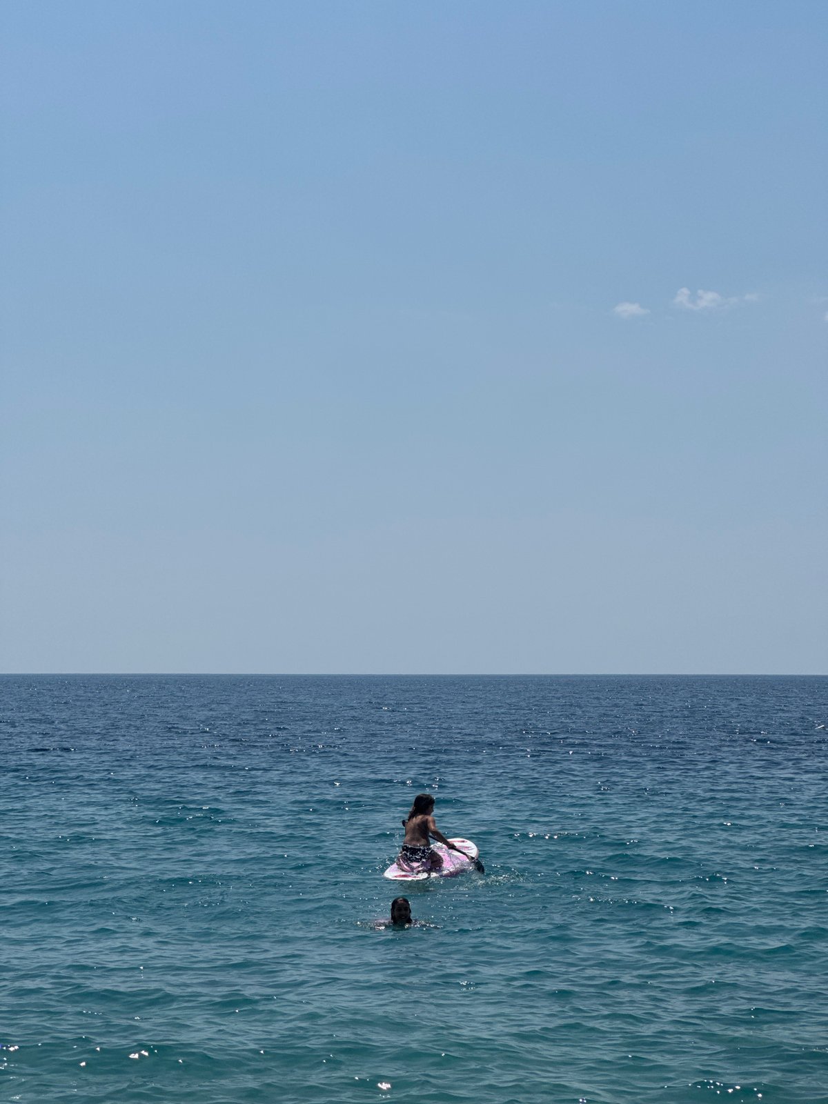 Busy summer day on the Adriatic at Mirište, Montenegro