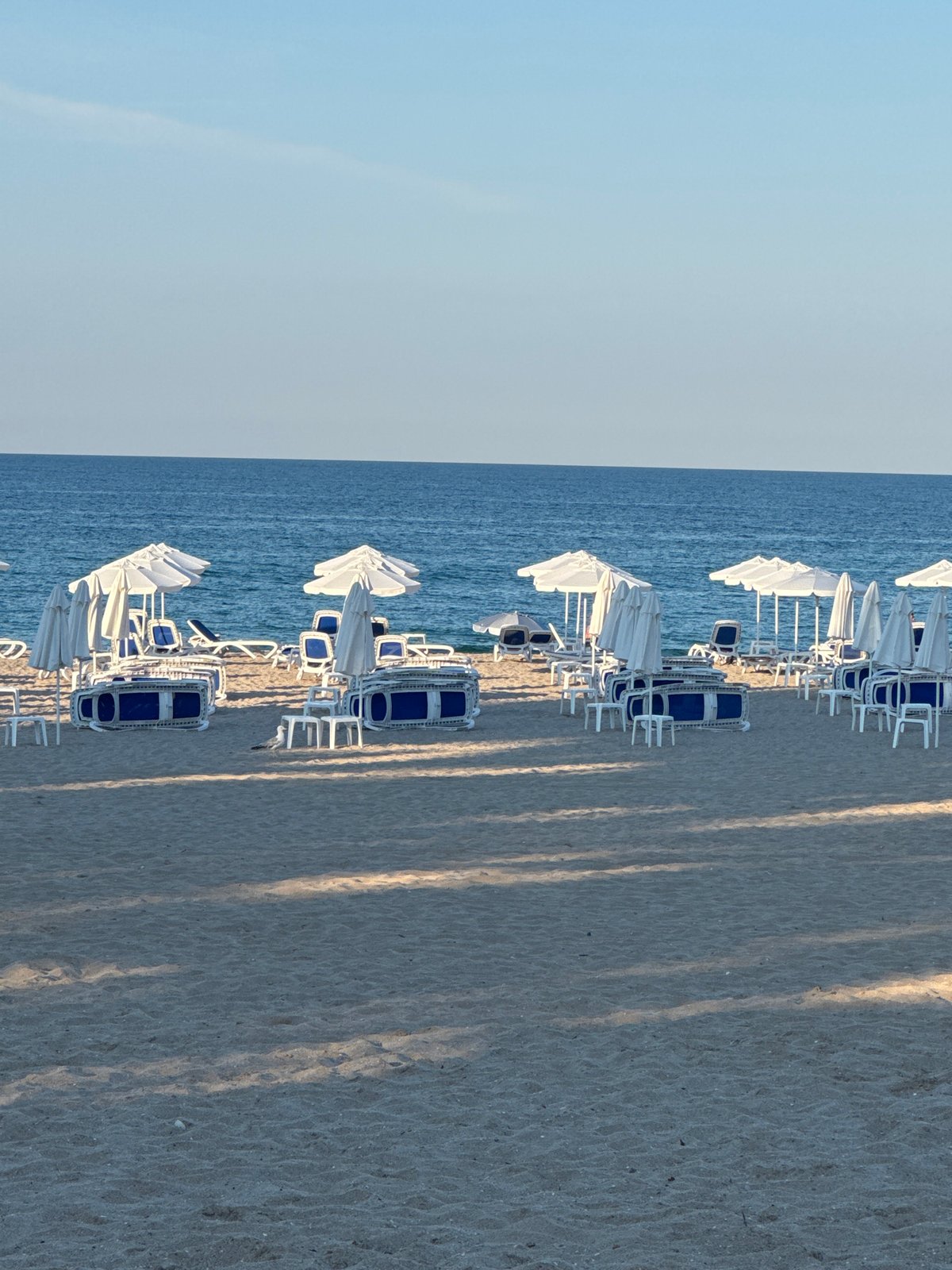 Quiet summer afternoon on the beaches of Sozopol, Bulgaria