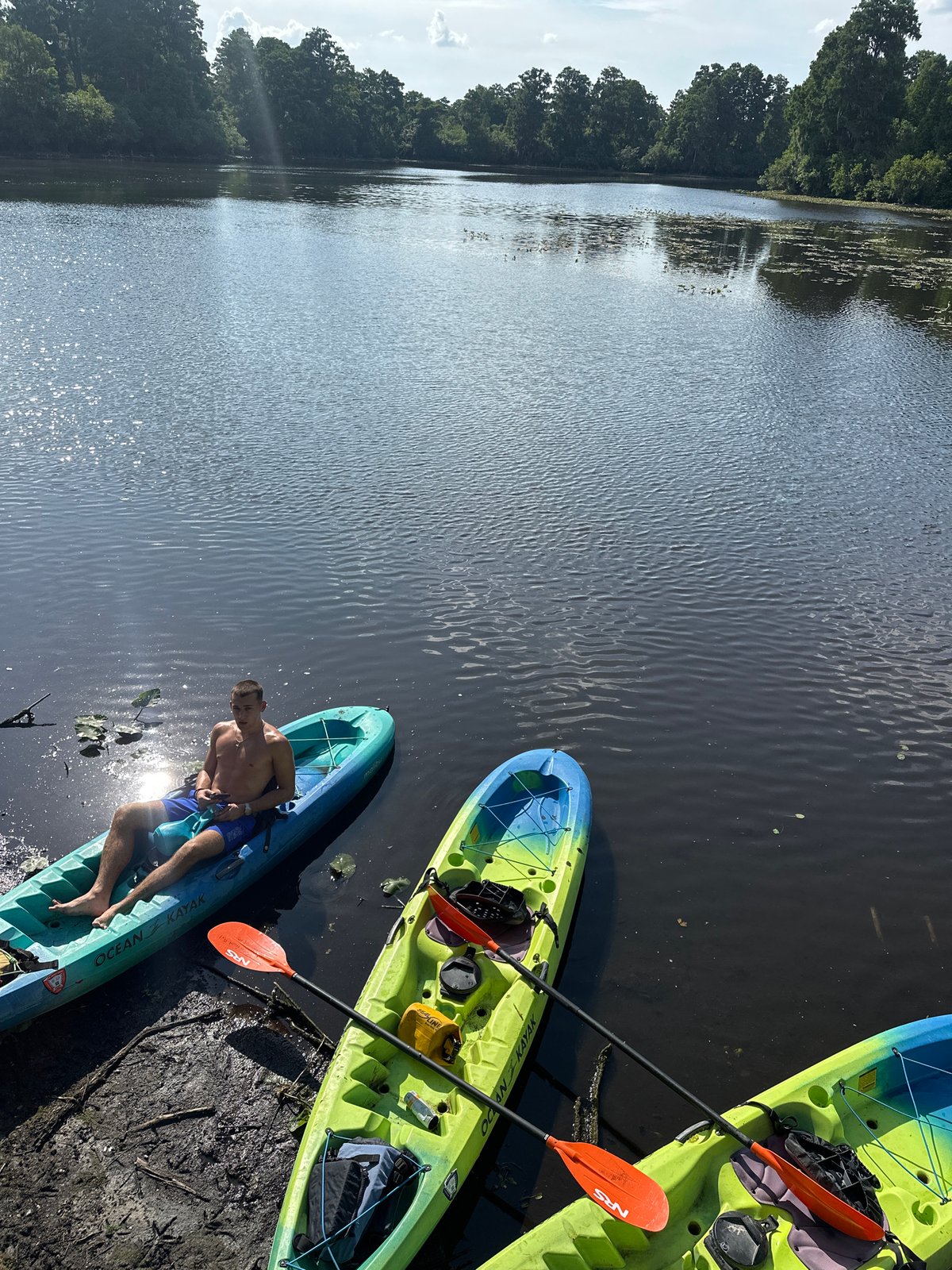 Evening kayaking session documented at Tampa waterfront location