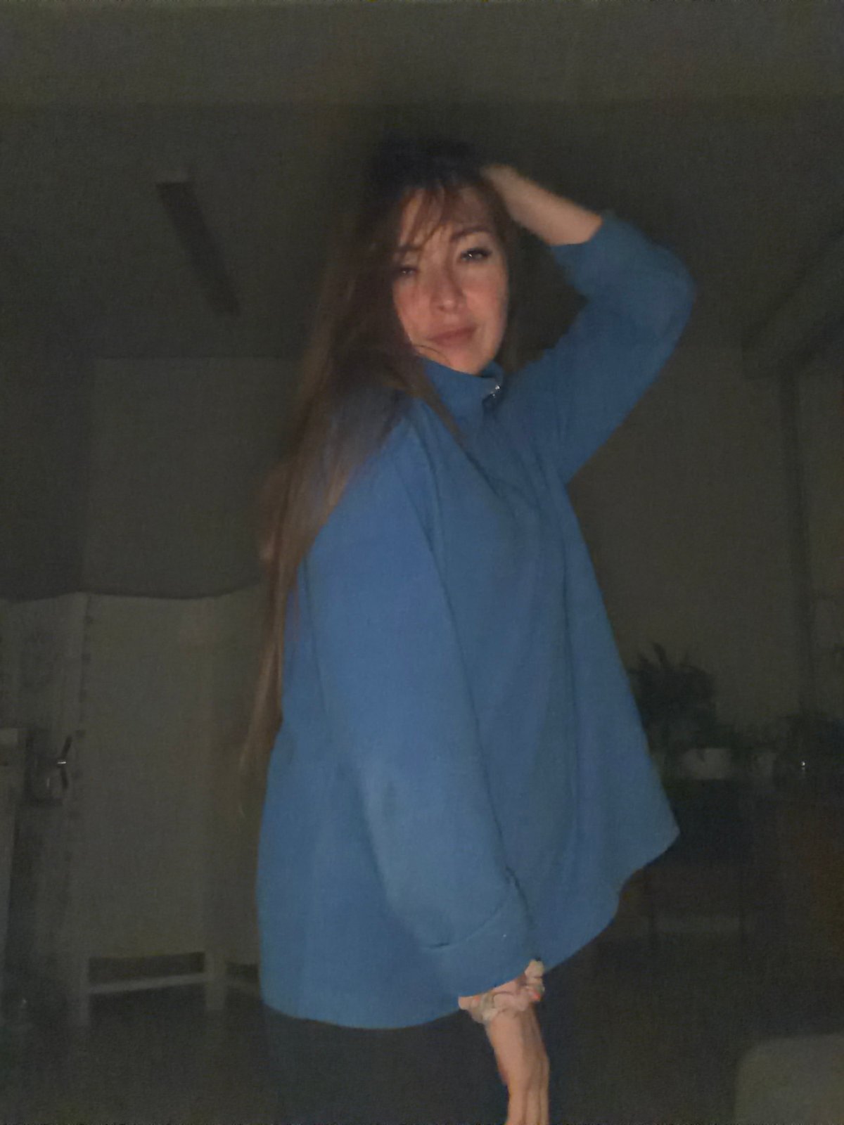 Posing in a dim interior, Yapрыково, Russia