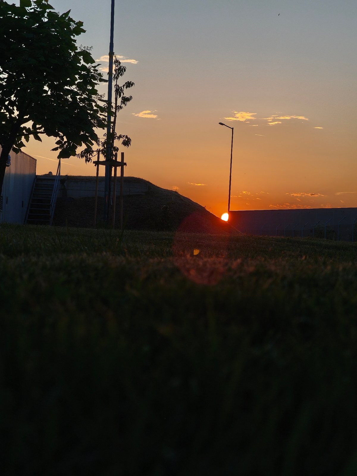 Sunset documented over Benkovski, Bulgaria landscape