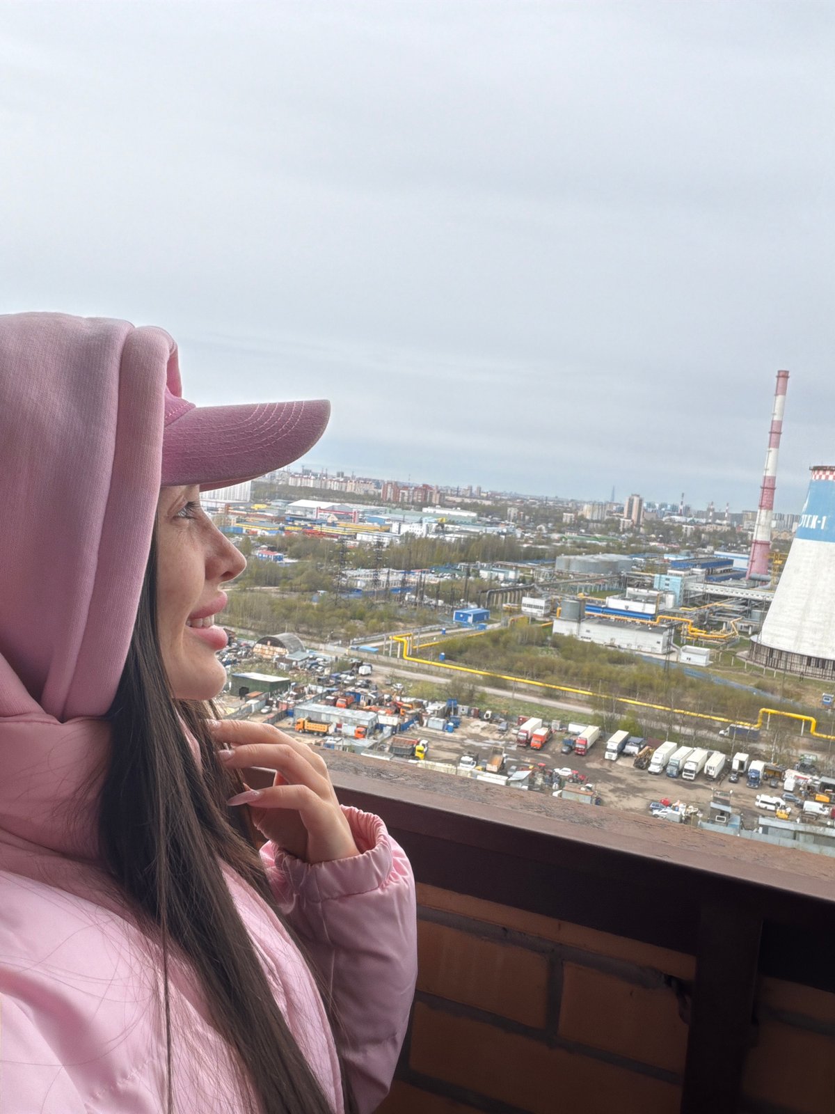 Morning observations from Saint Petersburg high-rise overlook industrial cityscape
