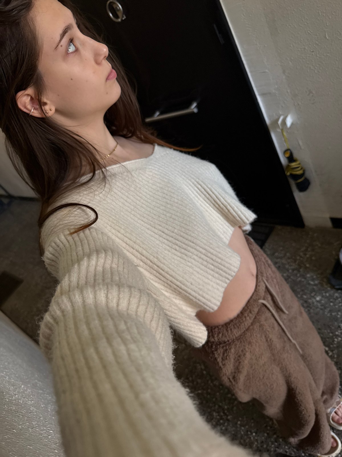 Woman in casual wear observed indoors in Sofia residence