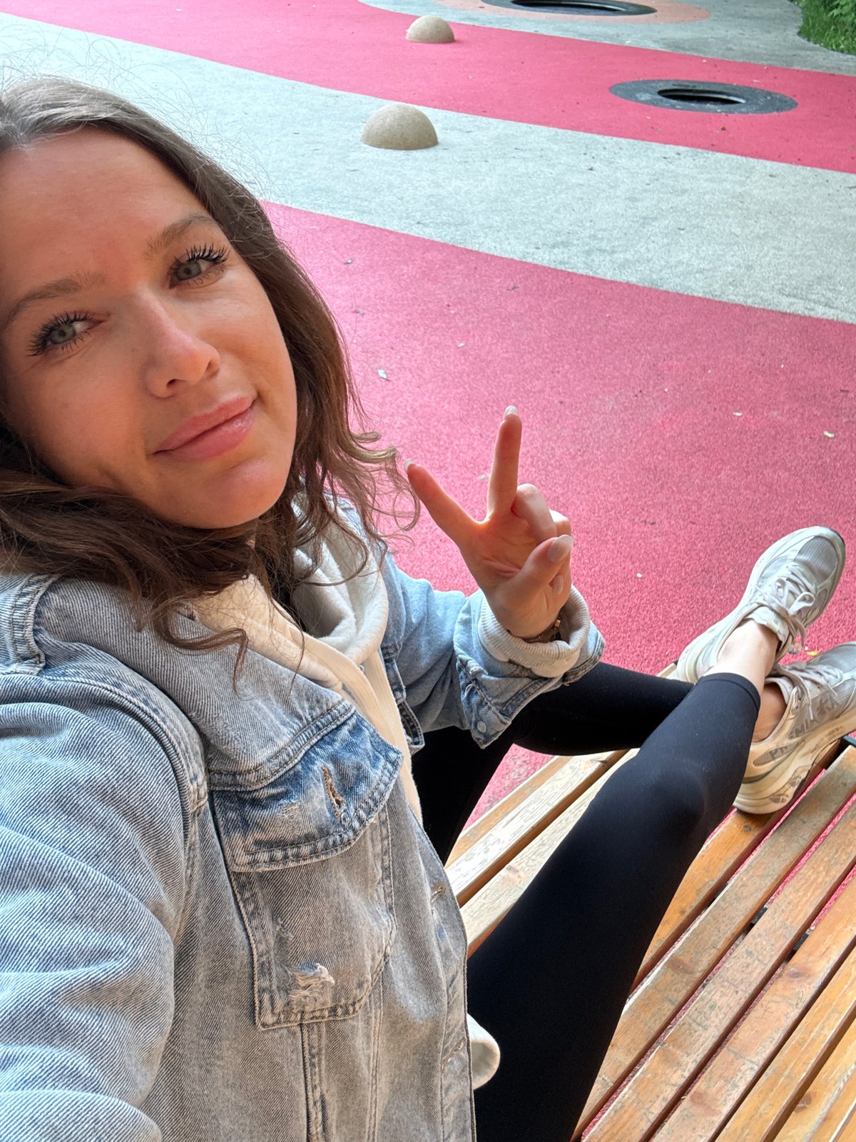 Afternoon activities at Moscow park playground and cycling paths