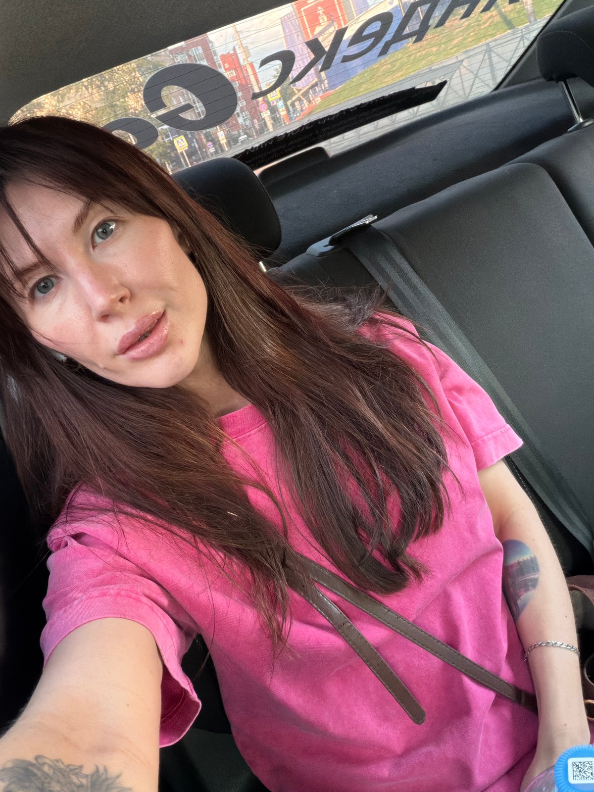 Woman observed as vehicle passenger in Perm, Russia