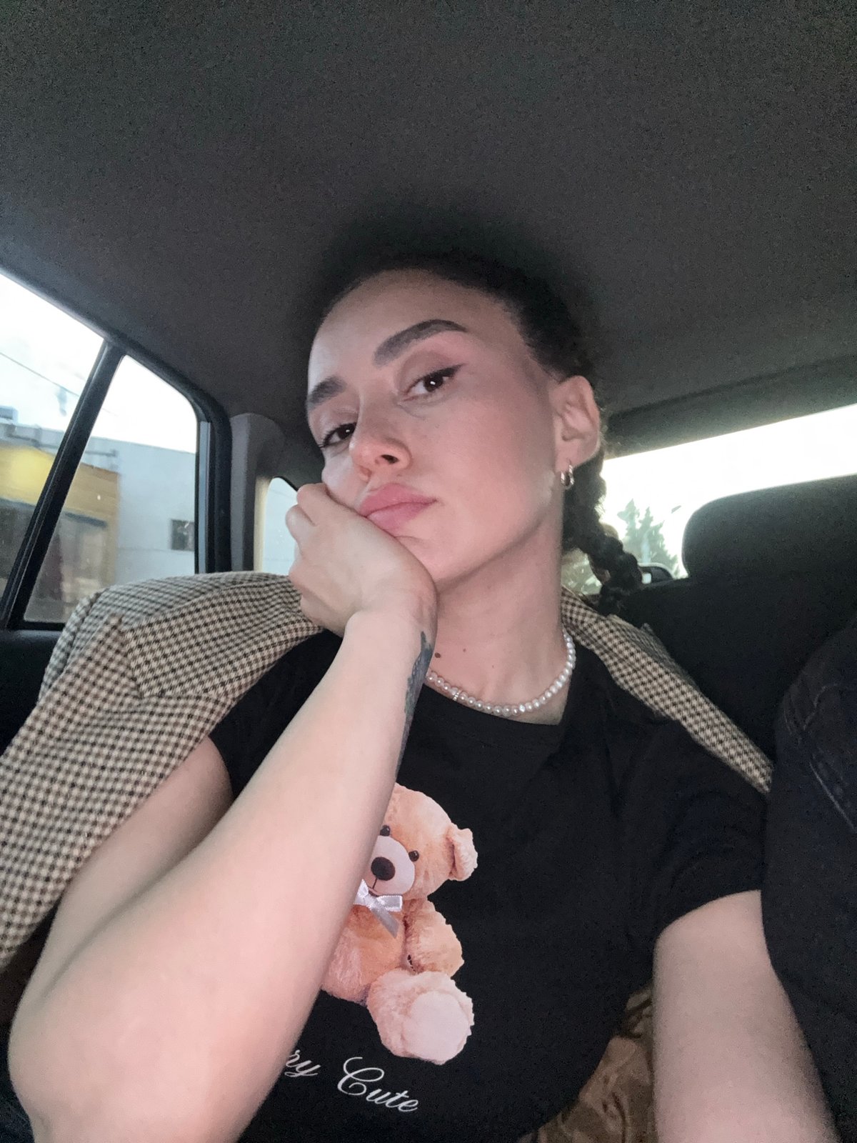 Young woman spotted in vehicle in Tbilisi, Georgia