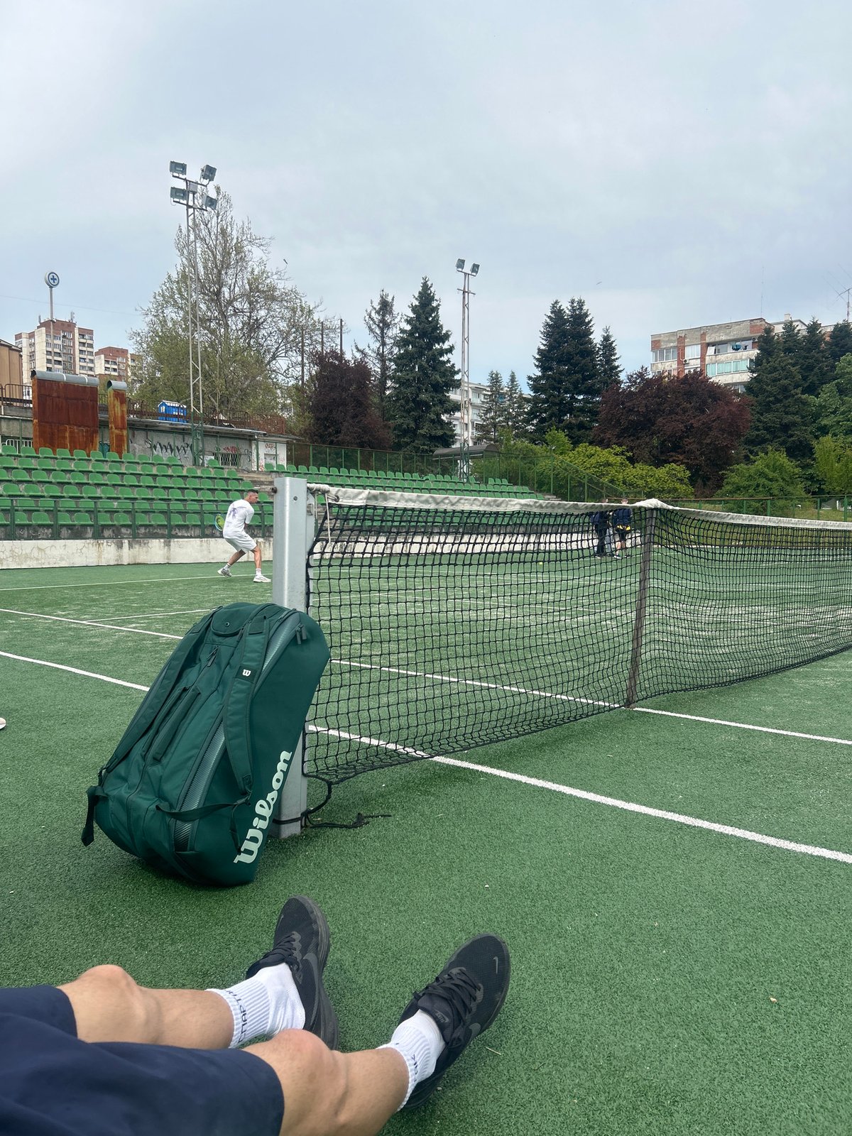 Tennis match played at Veliko Tarnovo court facility