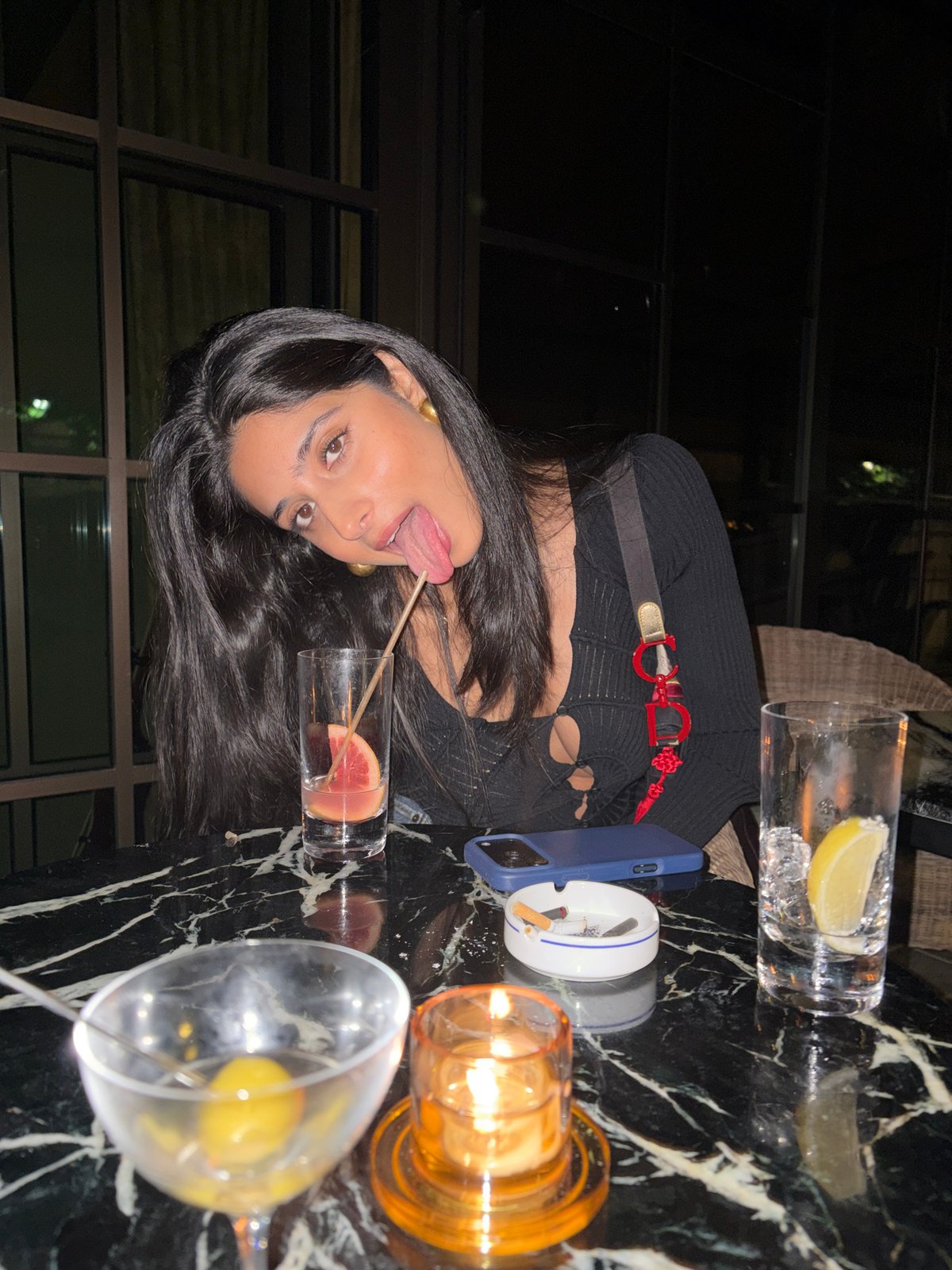 Young adults documented during late night social outing
