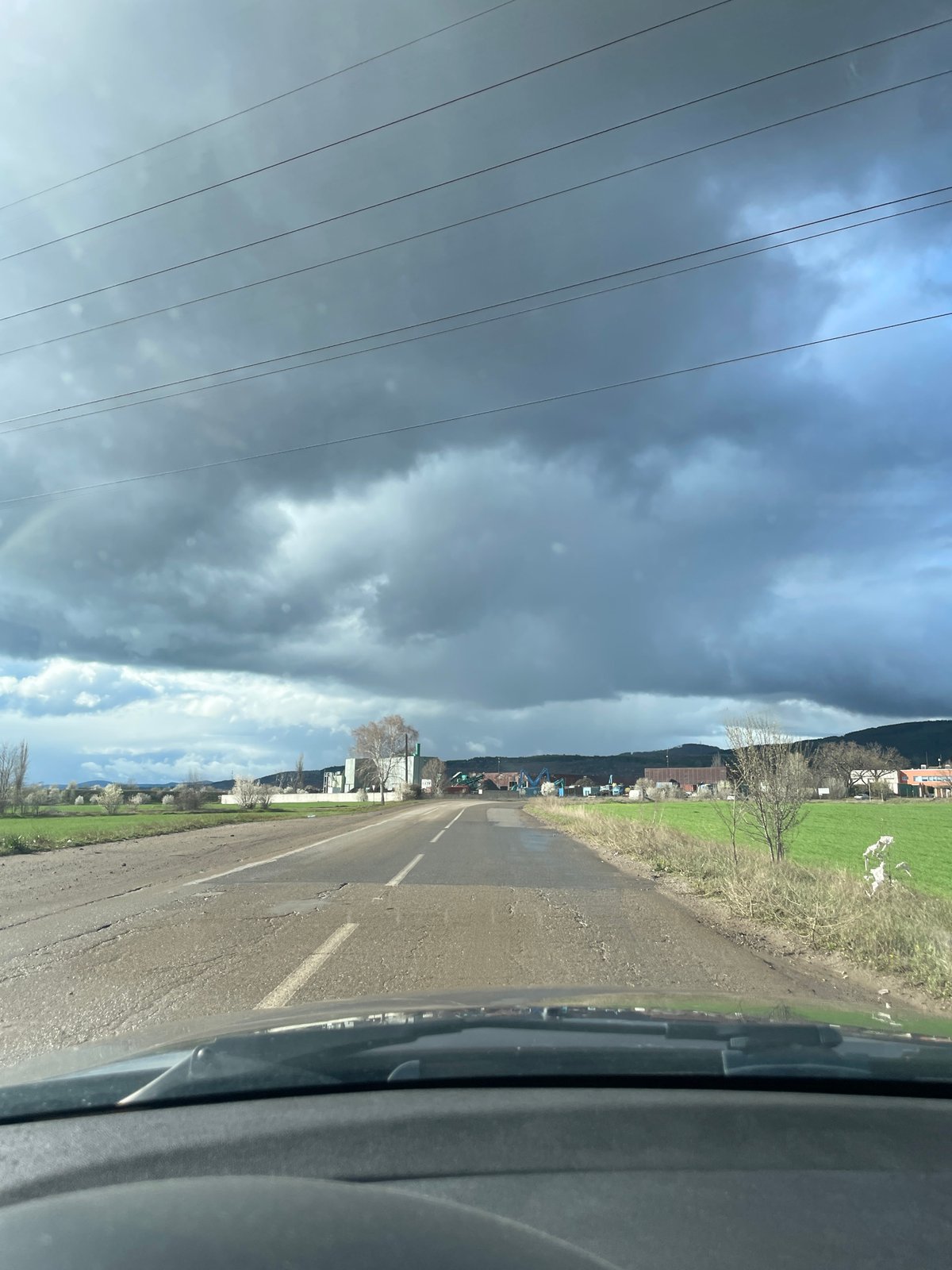 Rural road scene documented in Sofia, Bulgaria