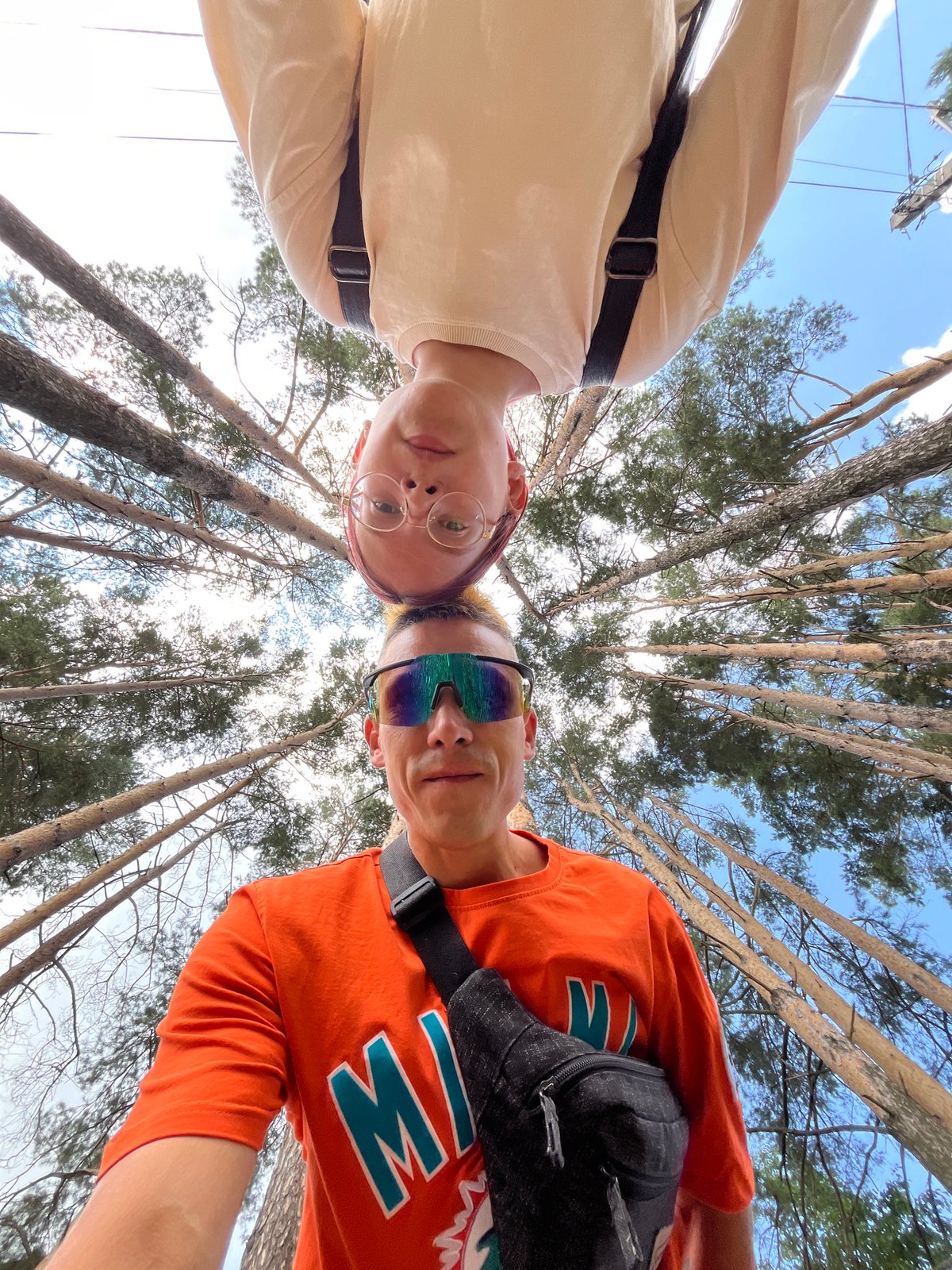Pine forest selfies and a tank monument in Chaikovsky, Russia