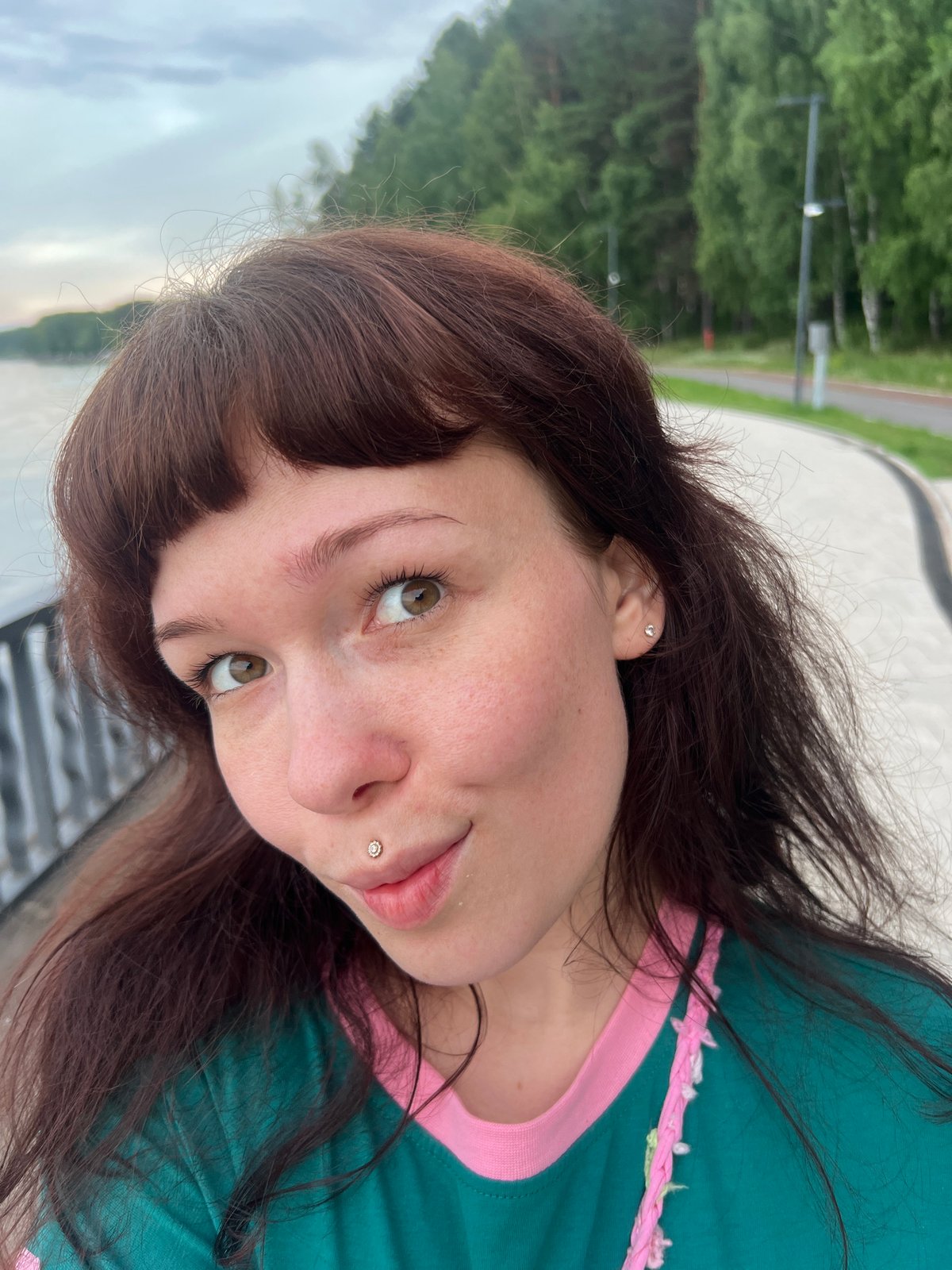 Summer evening life along Chaikovsky's Kama River embankment