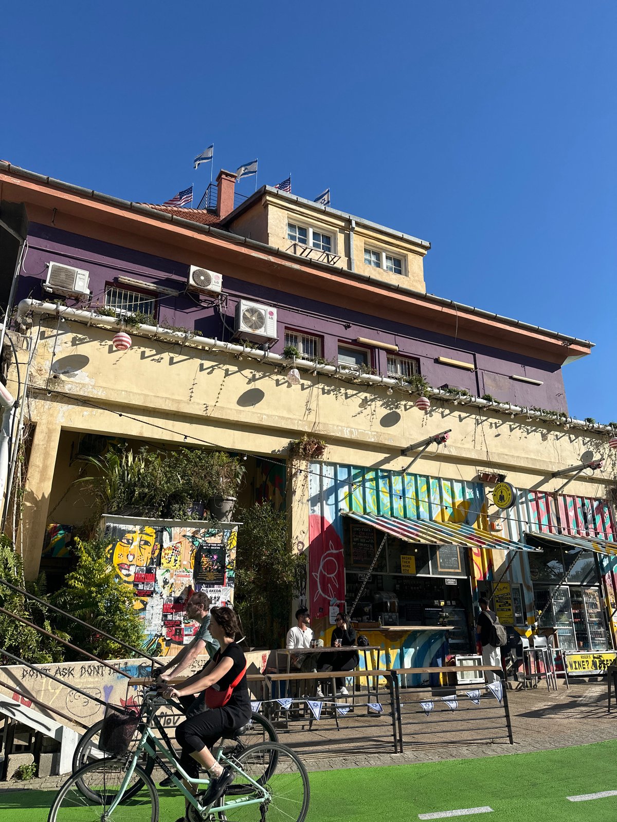 Tel Aviv street life documented in sunny afternoon