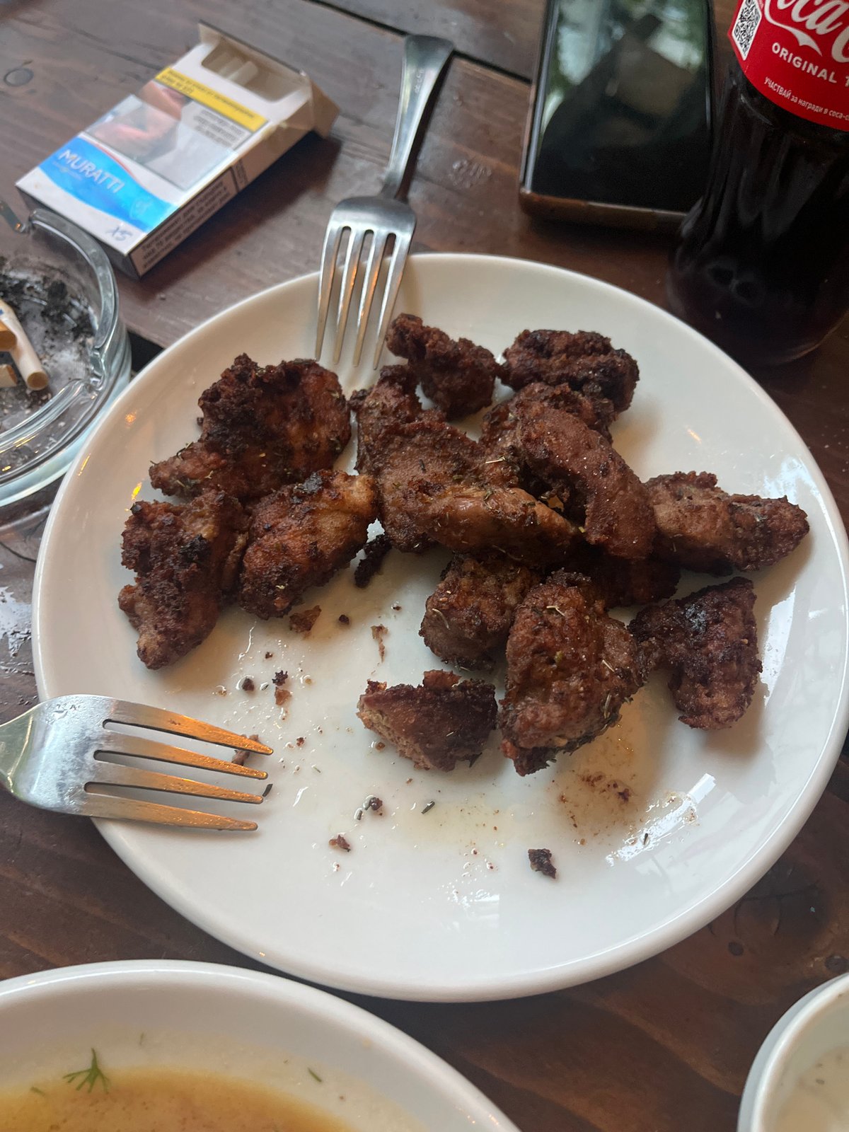 Evening meal and convenience store visit in Burgas