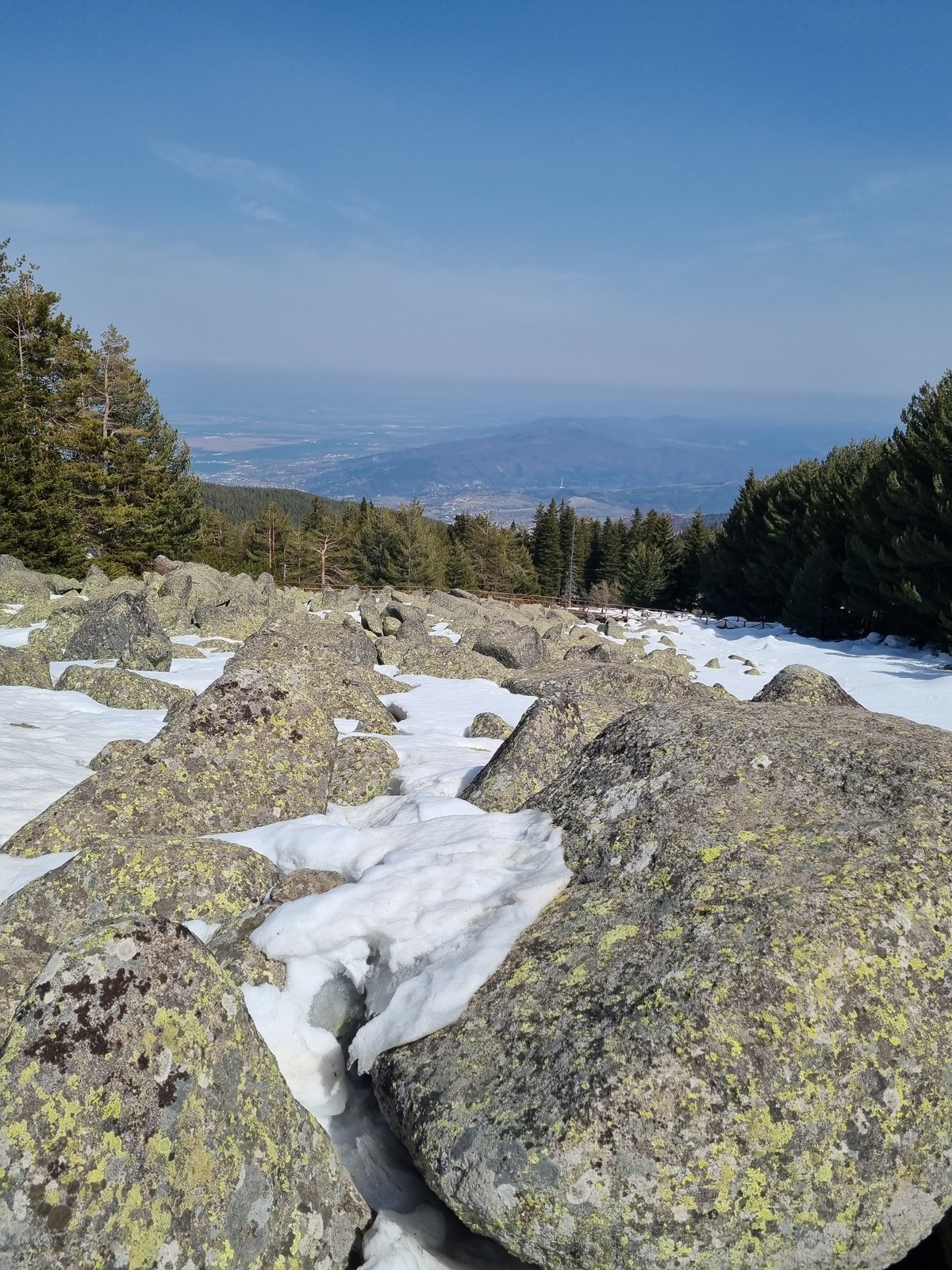 Spring mountain landscape documented in Bistritsa, Bulgaria