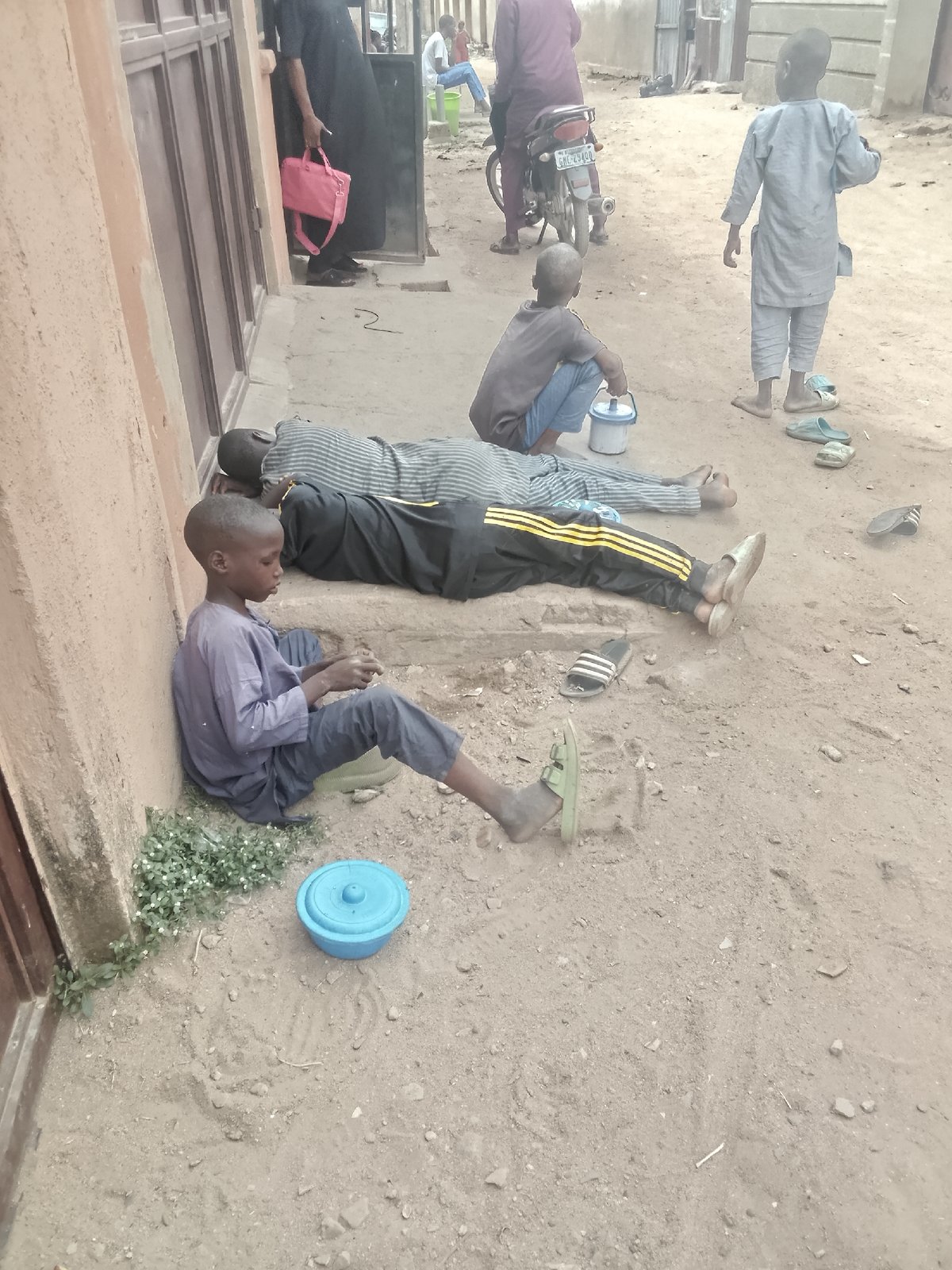 Morning street life documented in Pantame, Nigeria