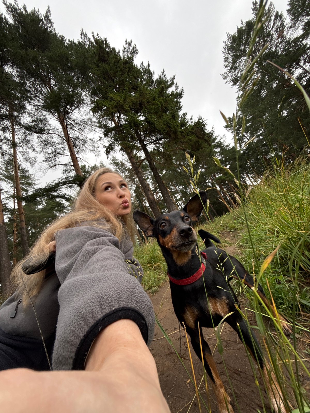 Selfies in a car and forest, Chaikovsky, Russia