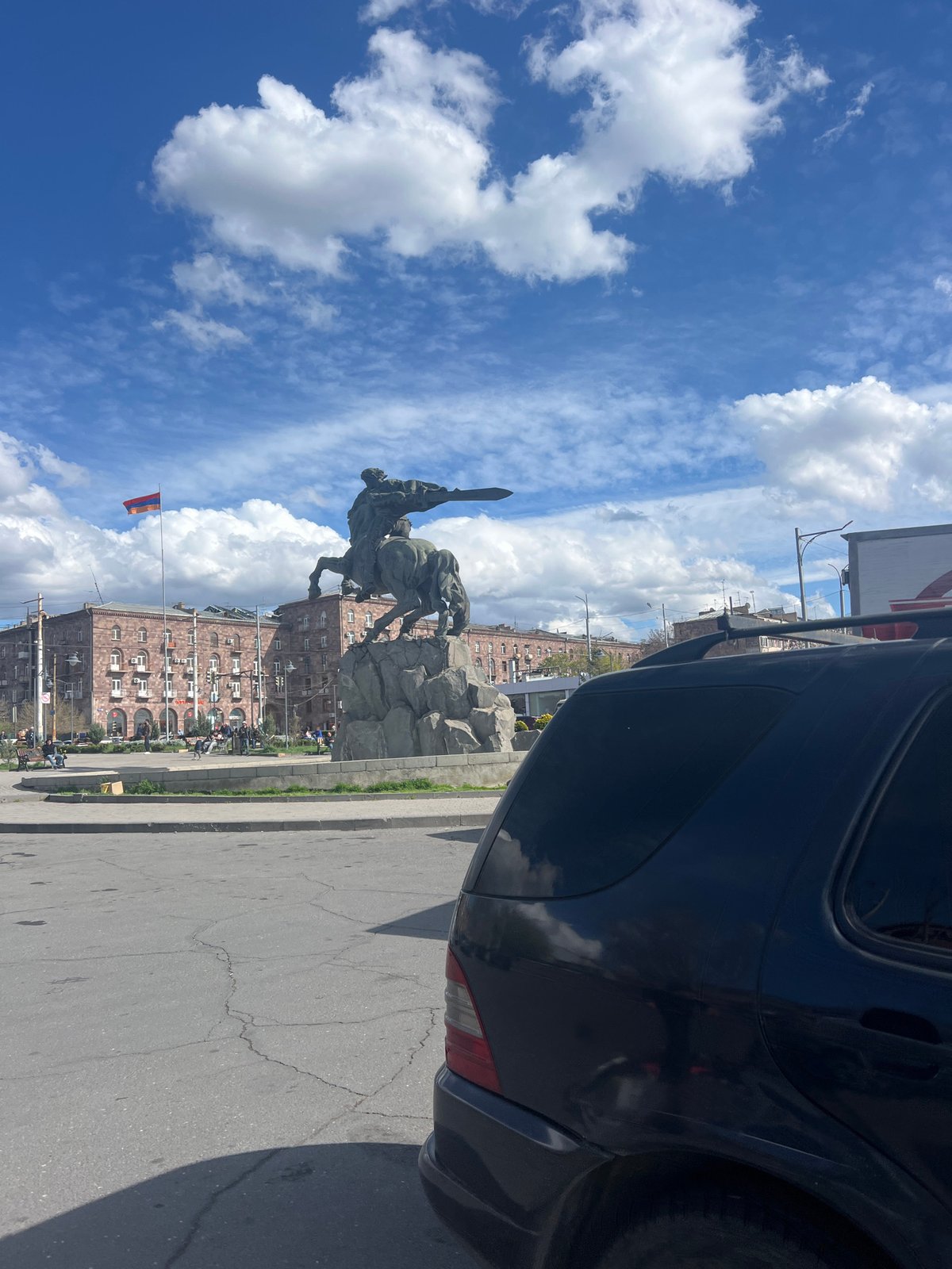David of Sasun statue photographed in Yerevan