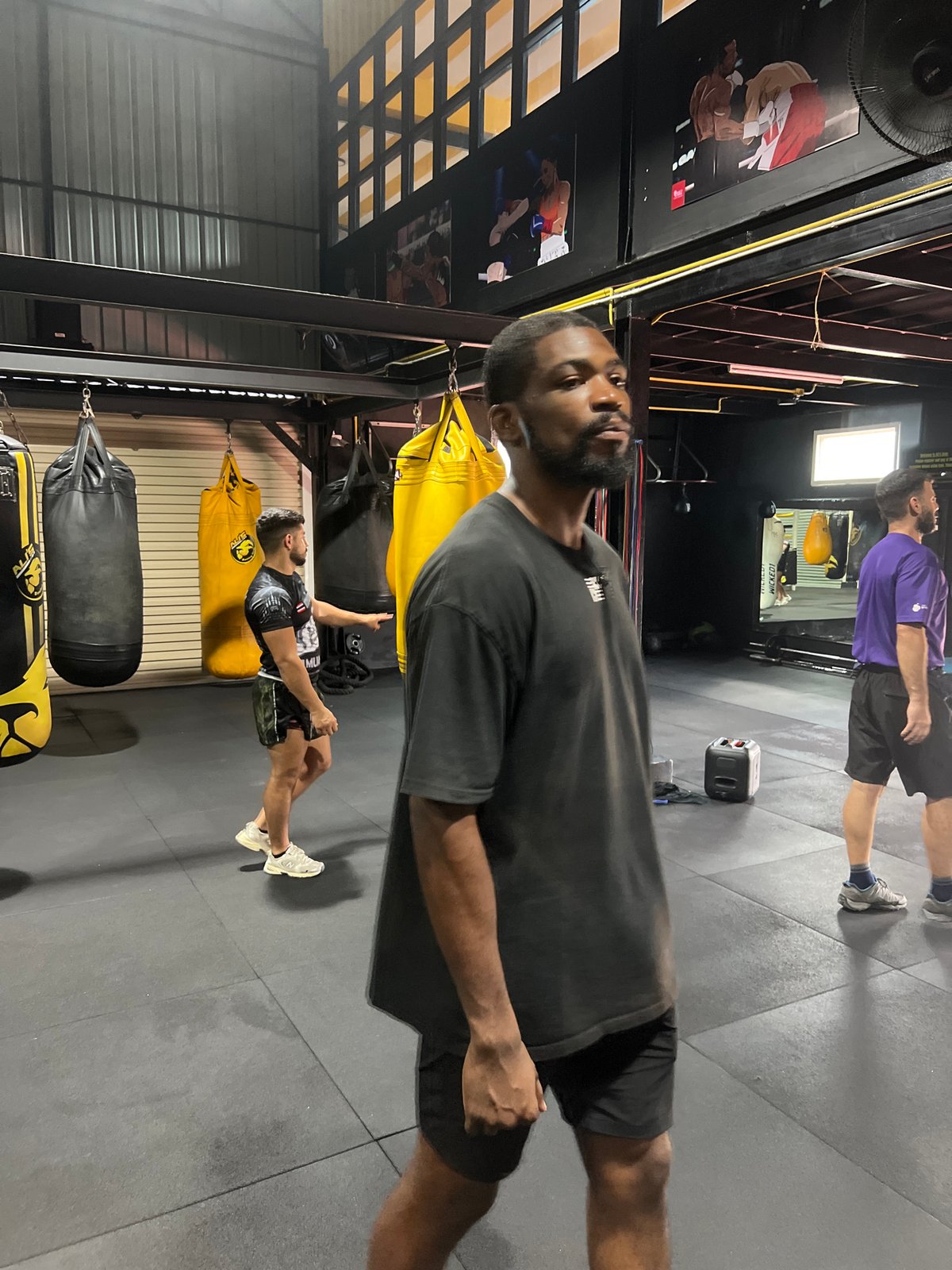 Morning training session at Aji's Boxing gym in Chalong