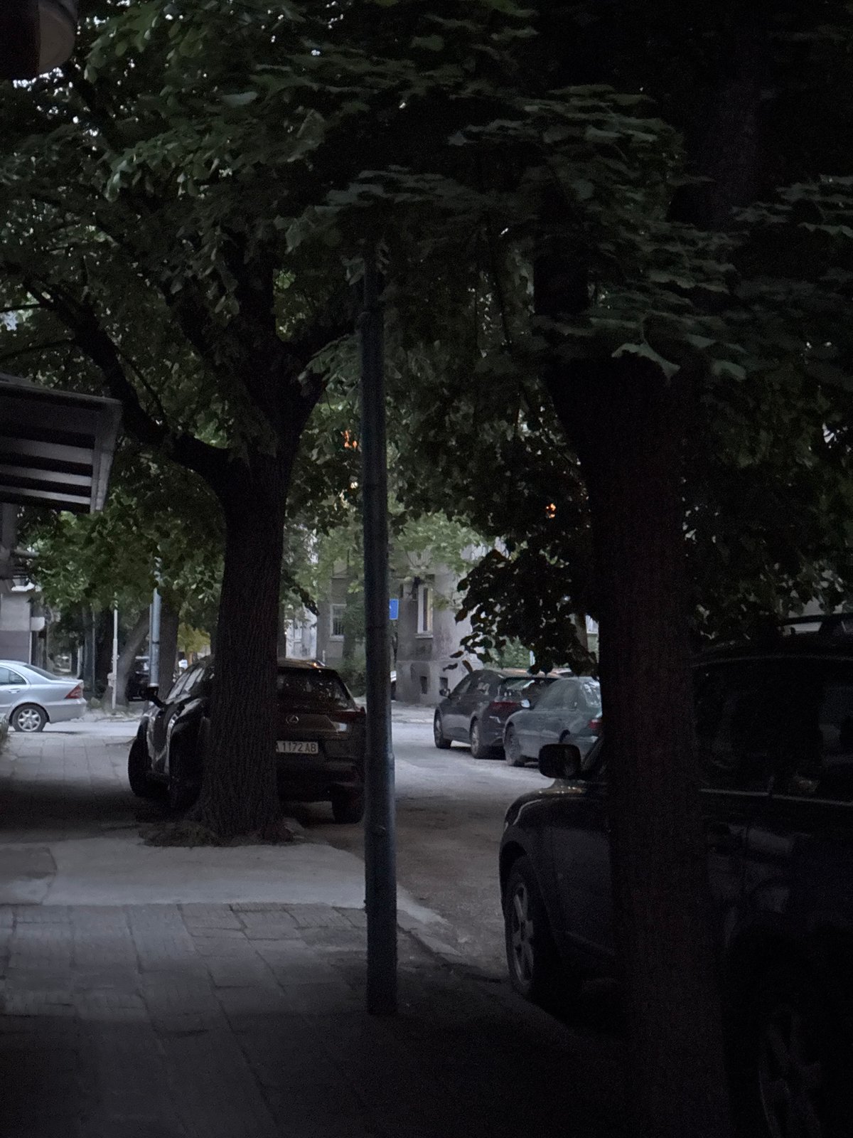 Quiet street scene captured in Plovdiv, Bulgaria