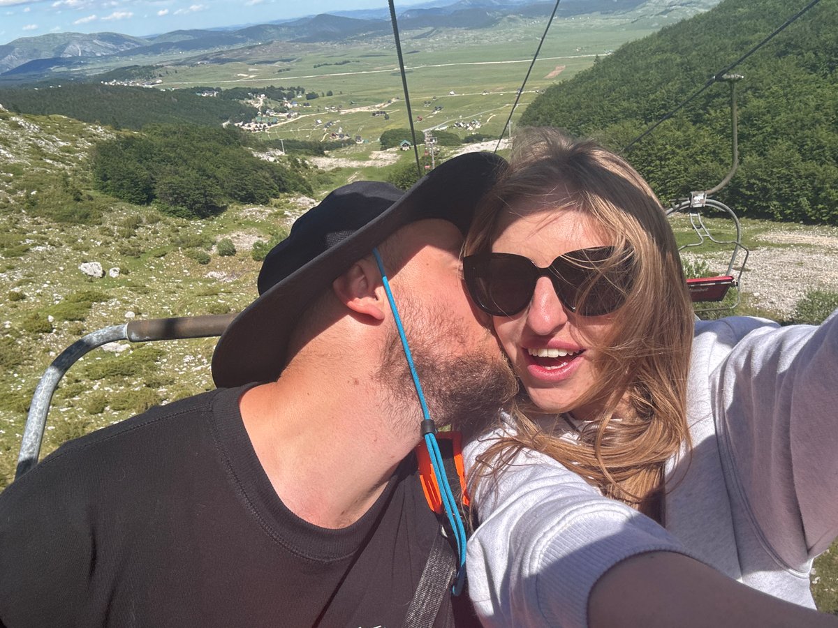 Cable car ride through Montenegro mountains