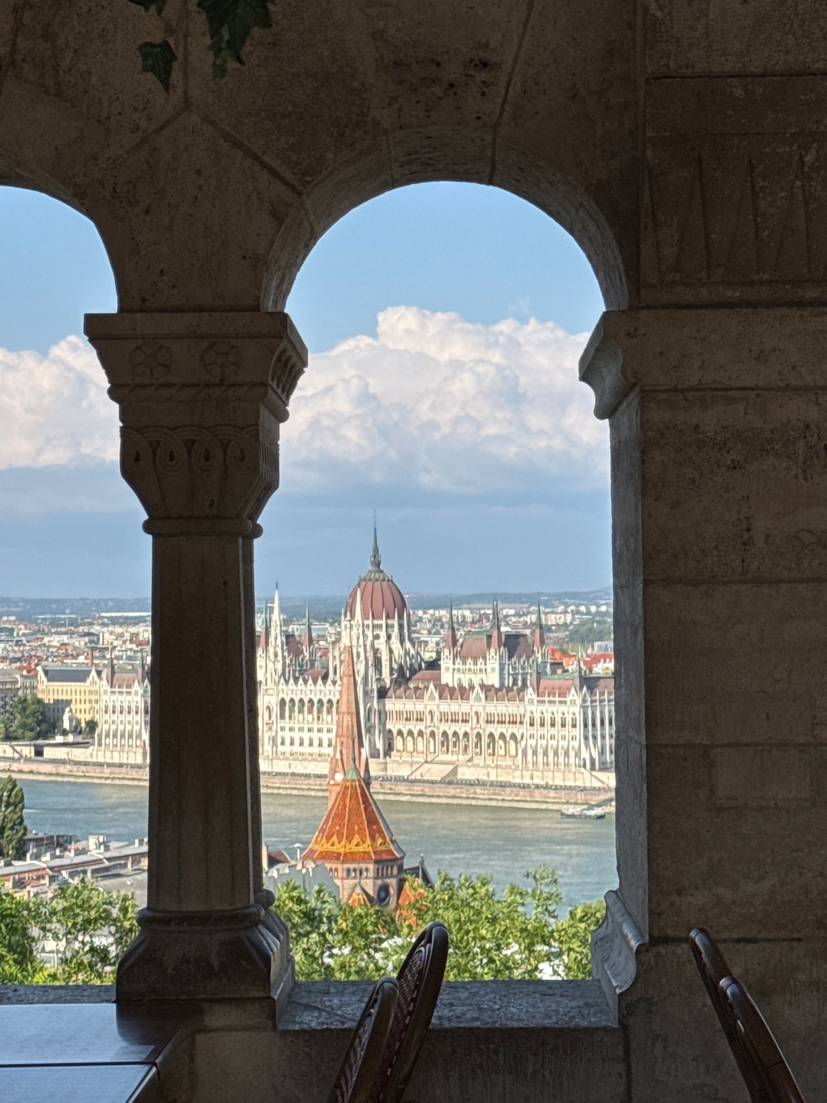 Budapest landmarks: Matthias Church and Heroes' Square on a summer afternoon