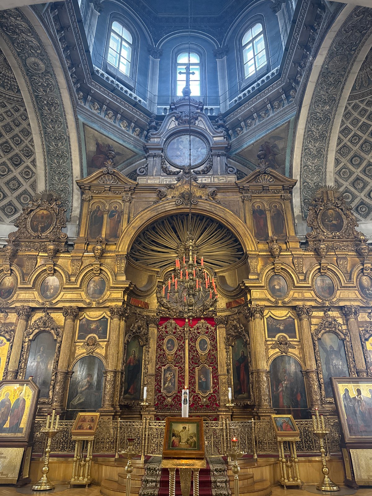 Orthodox church interior documented in Saint Petersburg