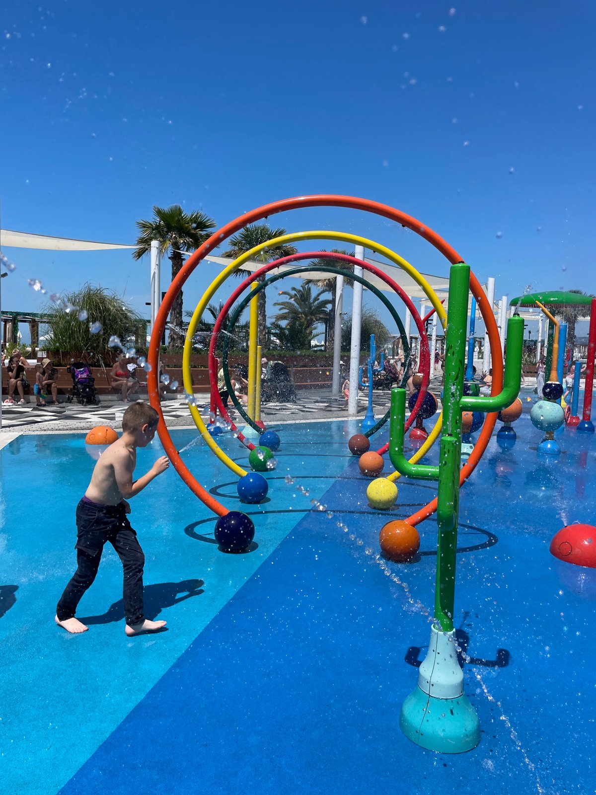 Morning leisure activities documented across sunny Sochi resort areas