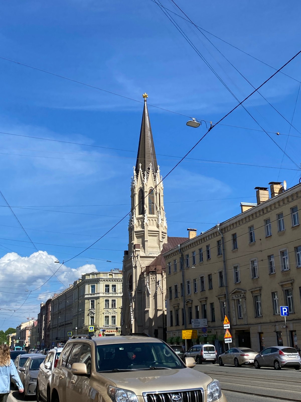 Sunny day church views documented in Saint Petersburg