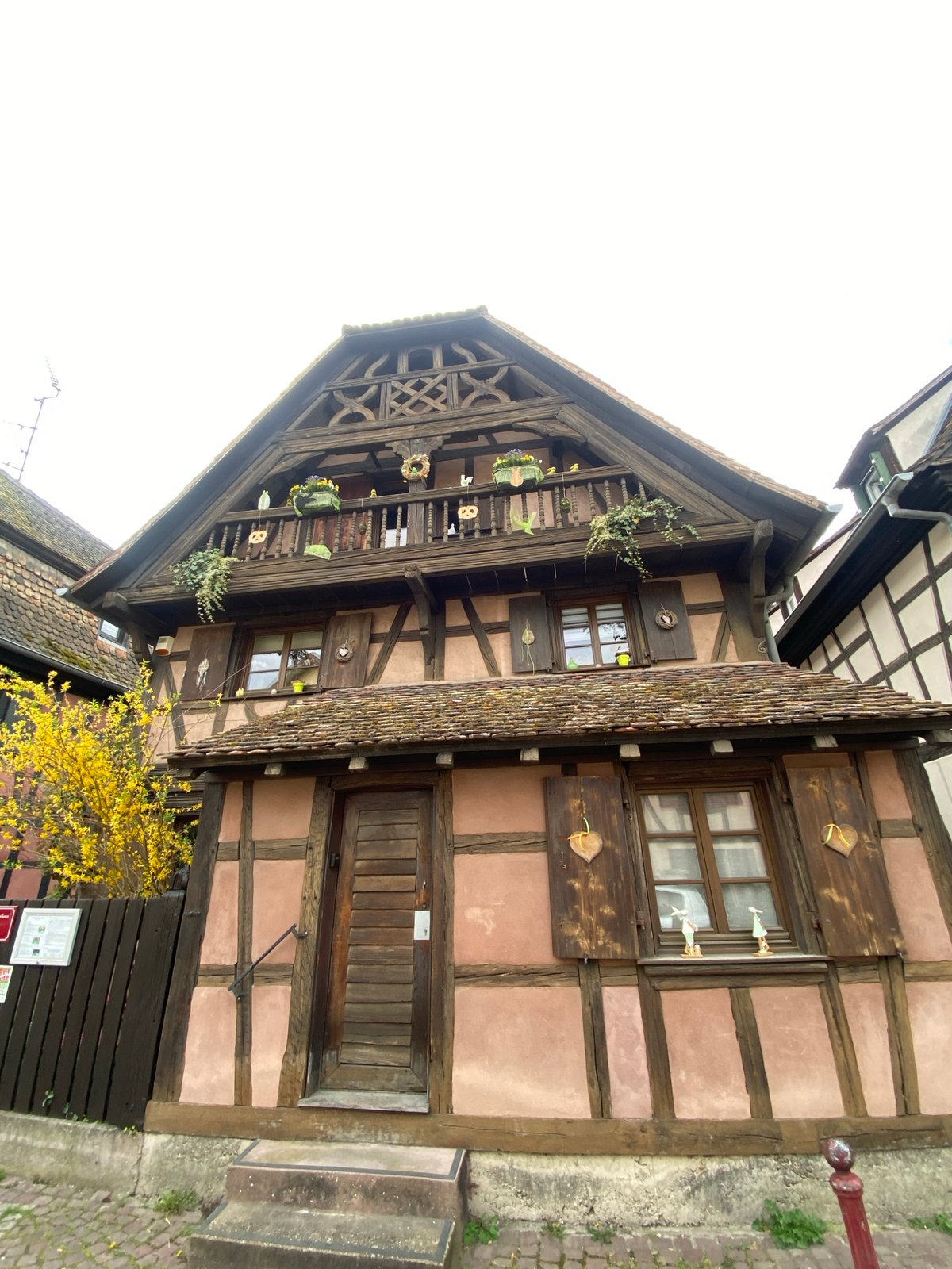 Traditional half-timbered house photographed in Schiltigheim, France