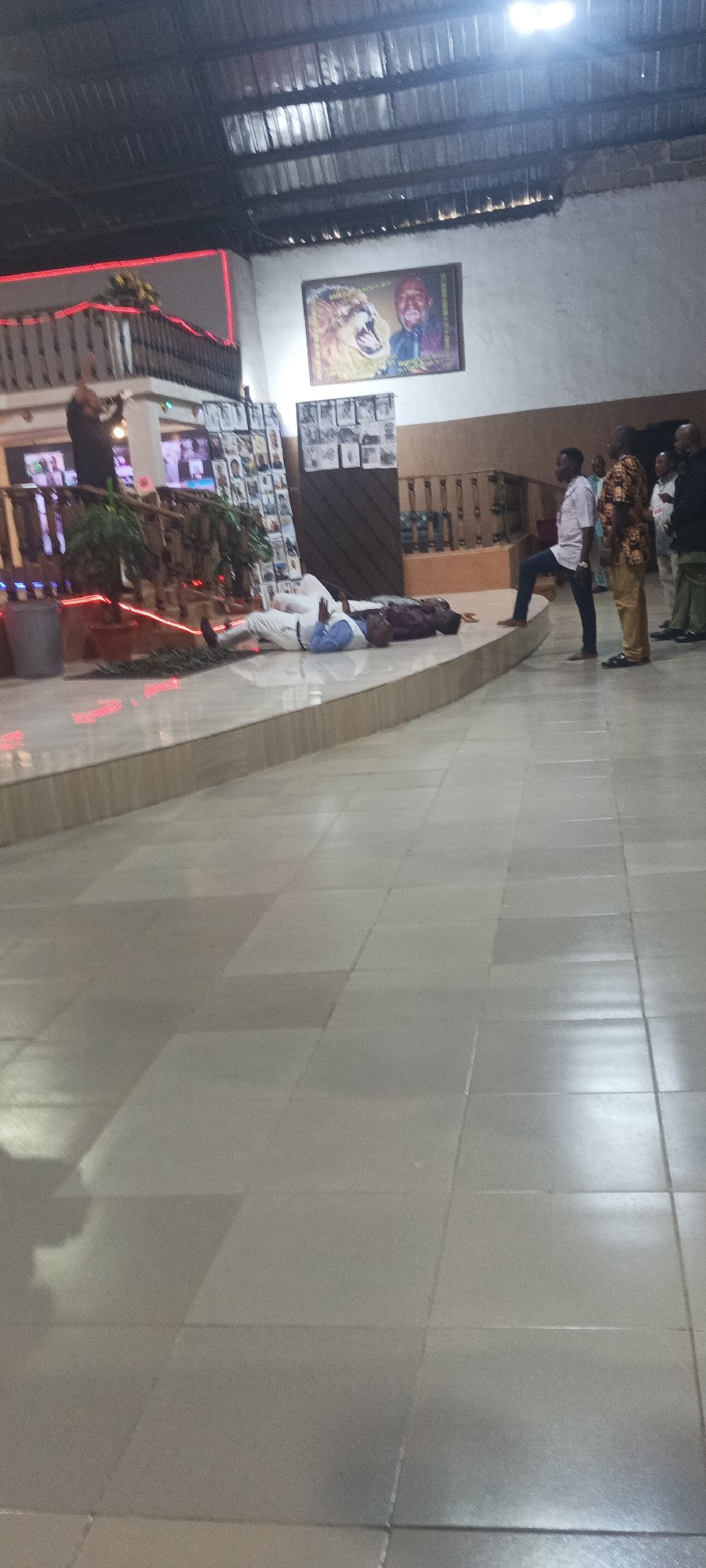 Indoor gathering documented at event hall on Rukuba Road, Nigeria
